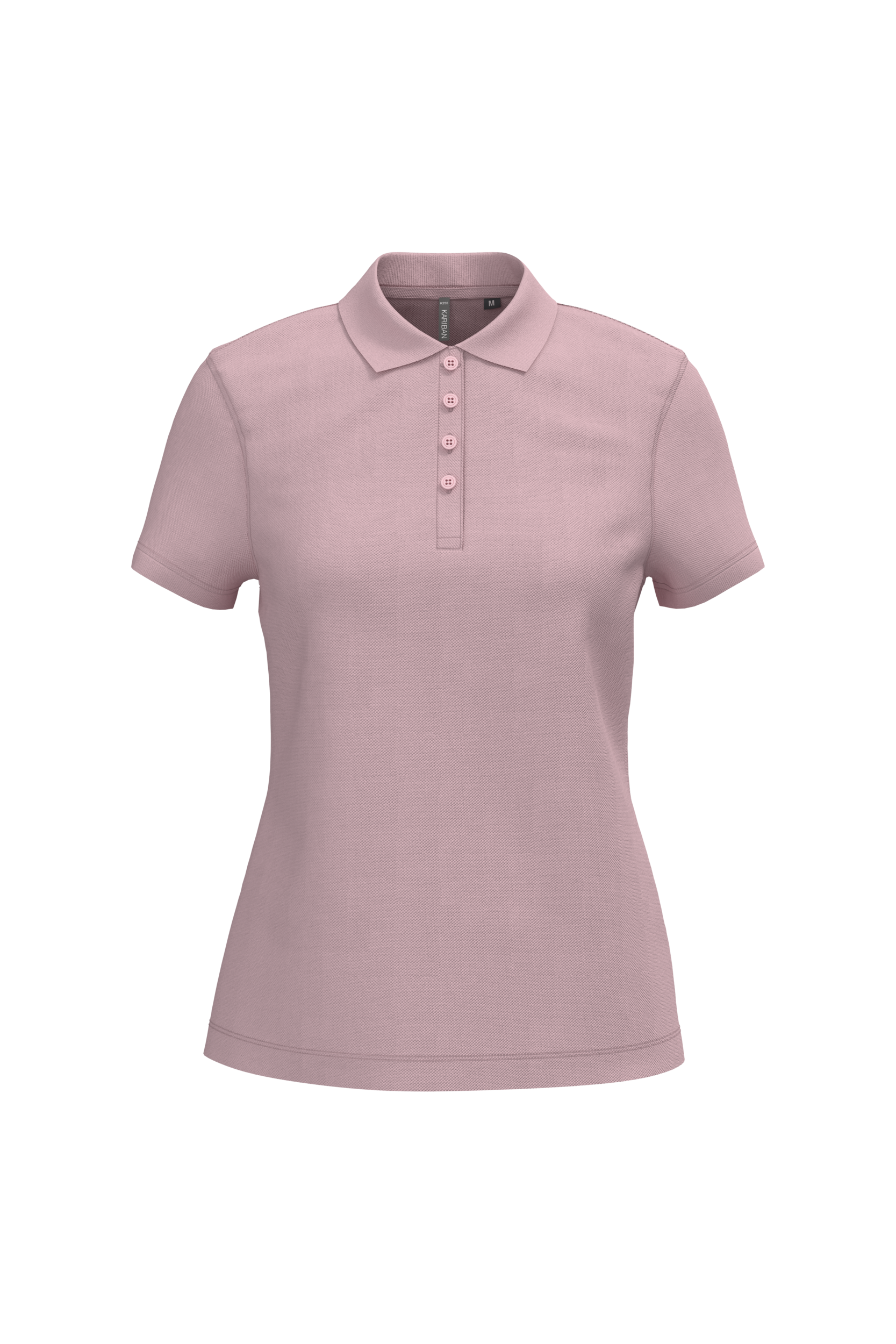 Dammen Kurzam Poloshirt aus Baumwollpiqué