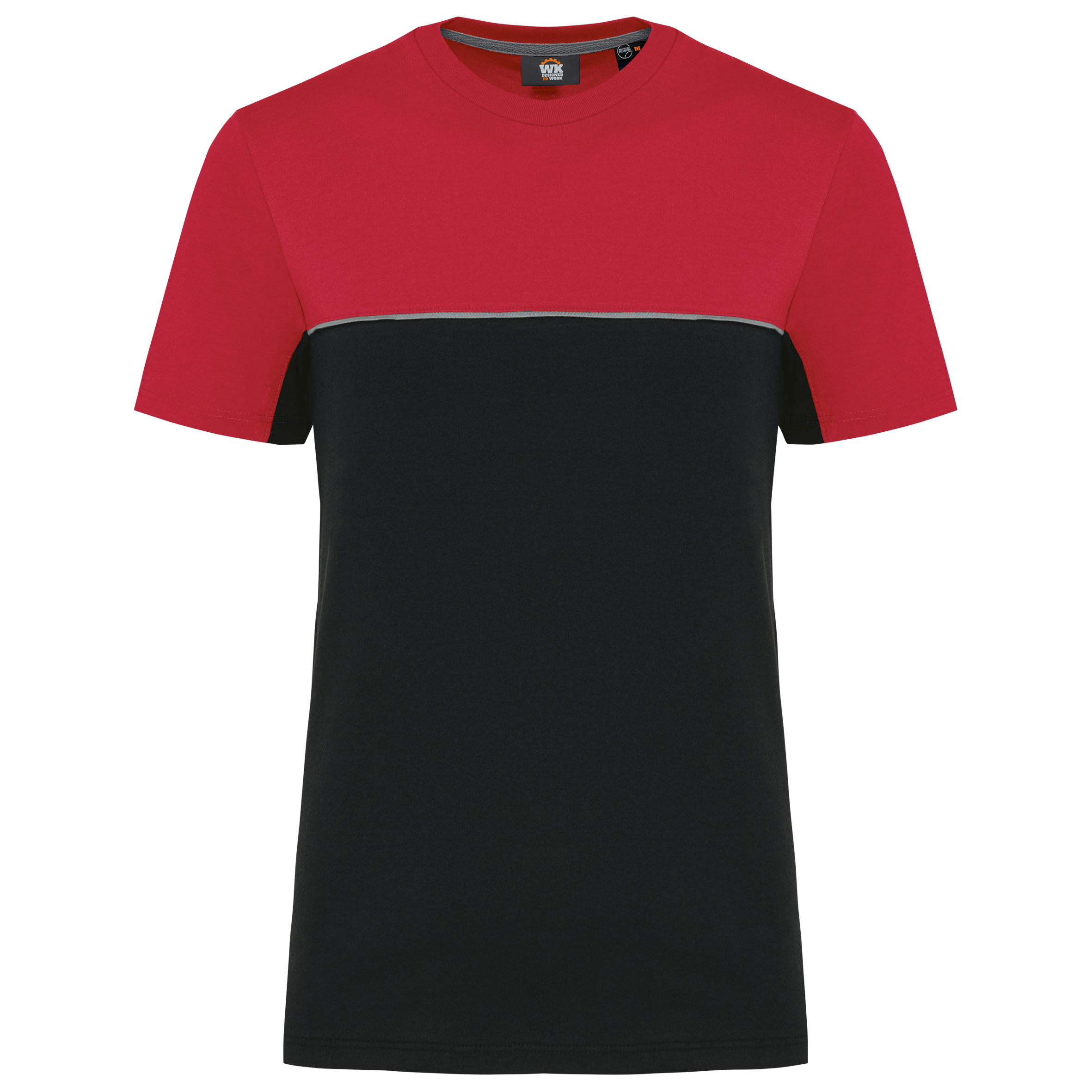 Zweifarbiges umweltfreundliches Unisex-T-Shirt mit kurzen Ärmeln