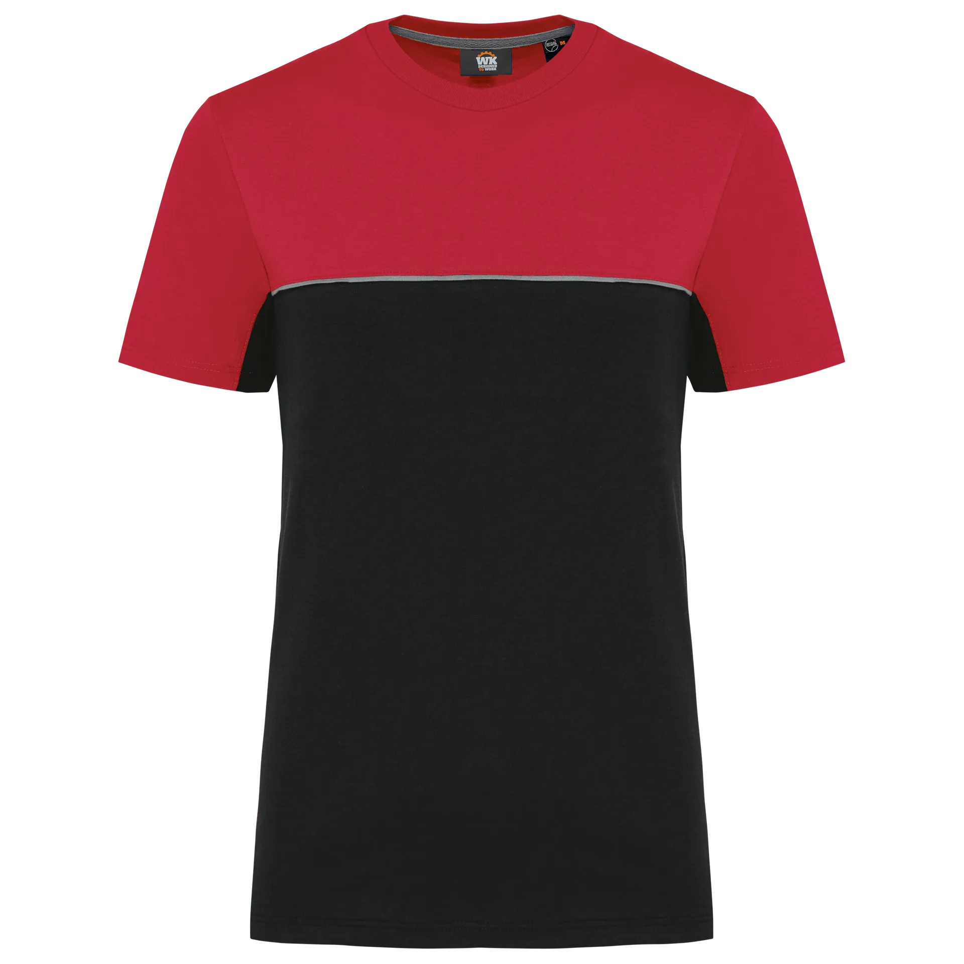 Zweifarbiges umweltfreundliches Unisex-T-Shirt mit kurzen Ärmeln