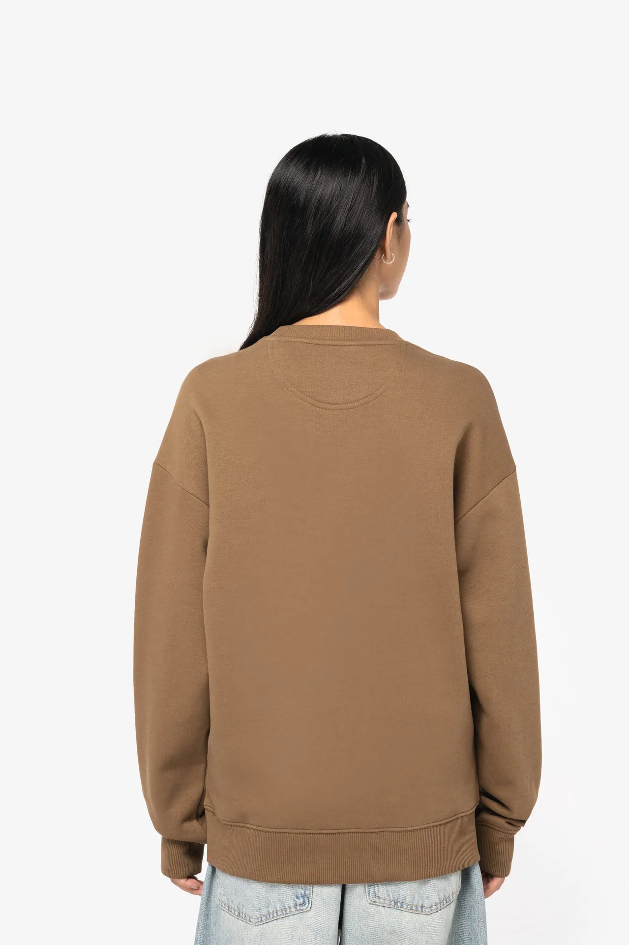 Umweltfreundliches Oversize Unisex-Sweatshirt mit Rundhalsausschnitt