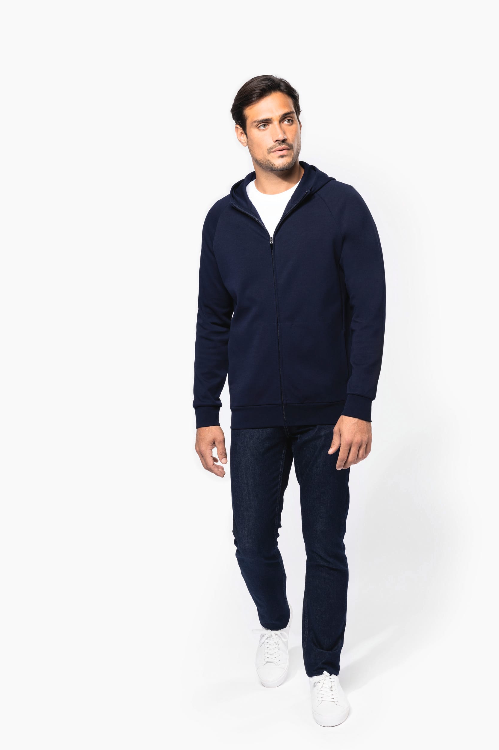 Herren-Reißverschlussjacke mit Kapuze