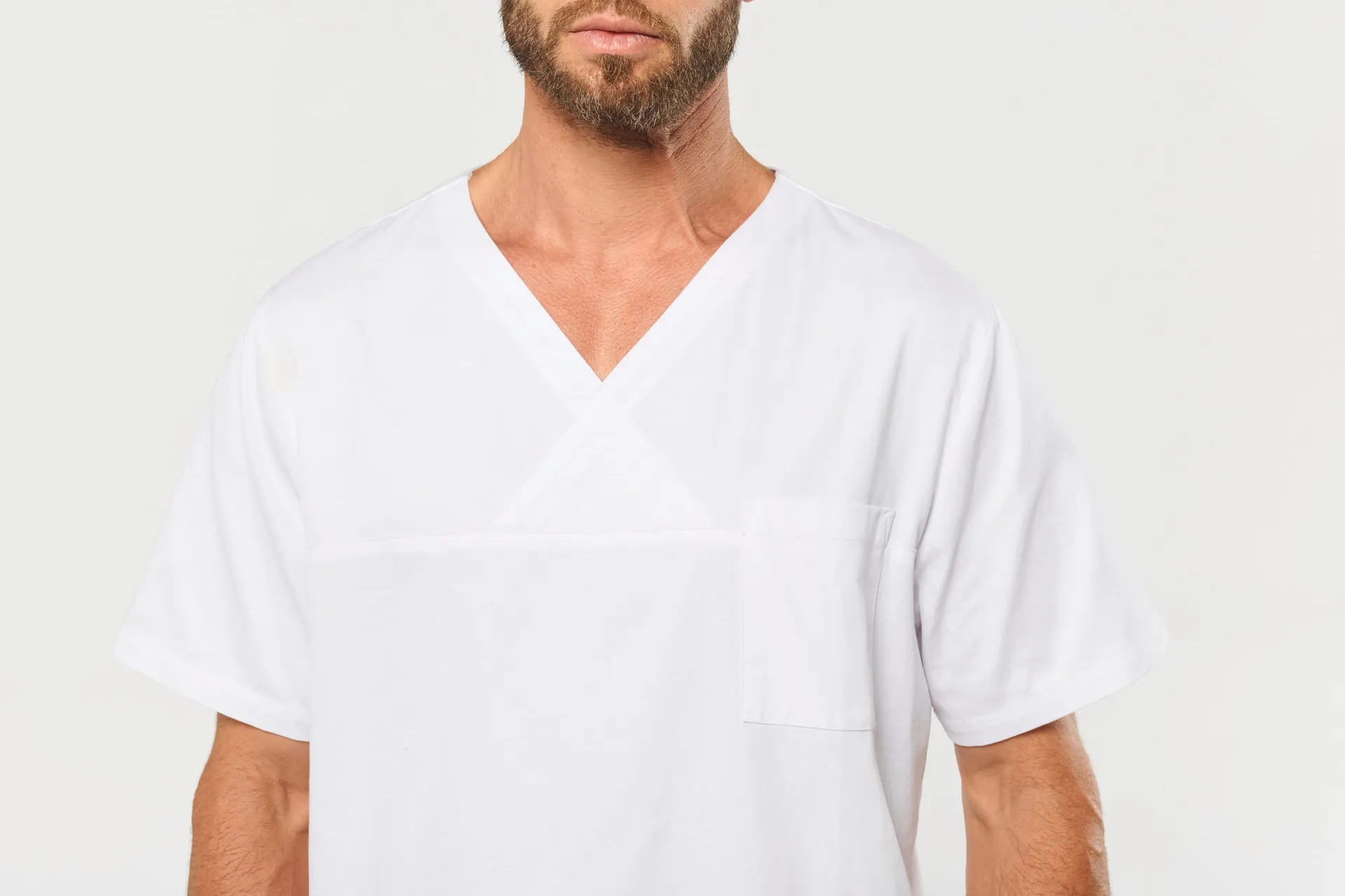 Kurzärmlige Unisex-Tunika aus Baumwolle