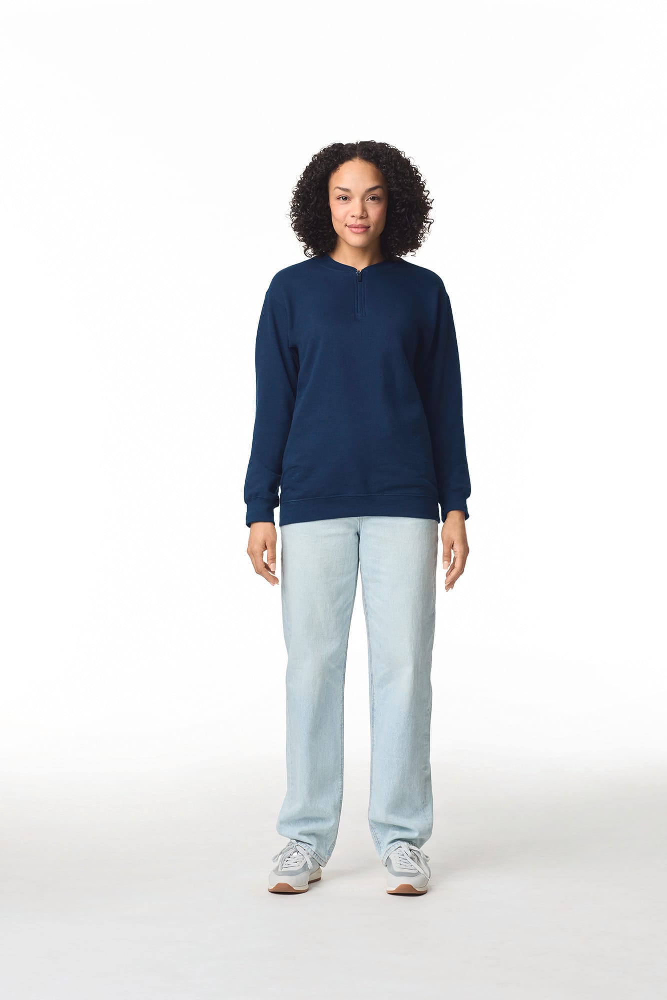 Sweatshirt aus Molton 1/4 Reißverschluss