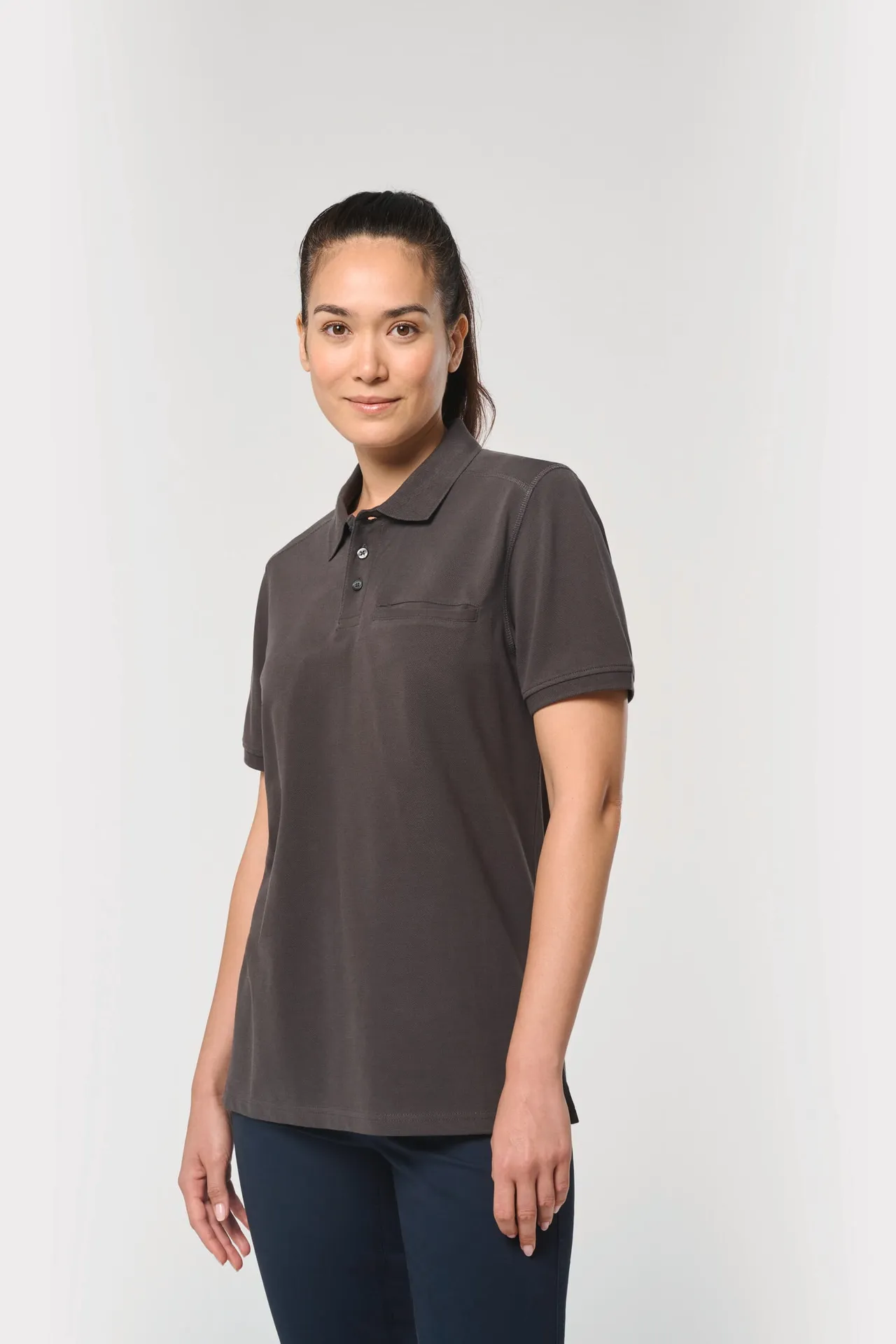 Bio-Baumwolle Unisex-Poloshirt mit Brusttasche