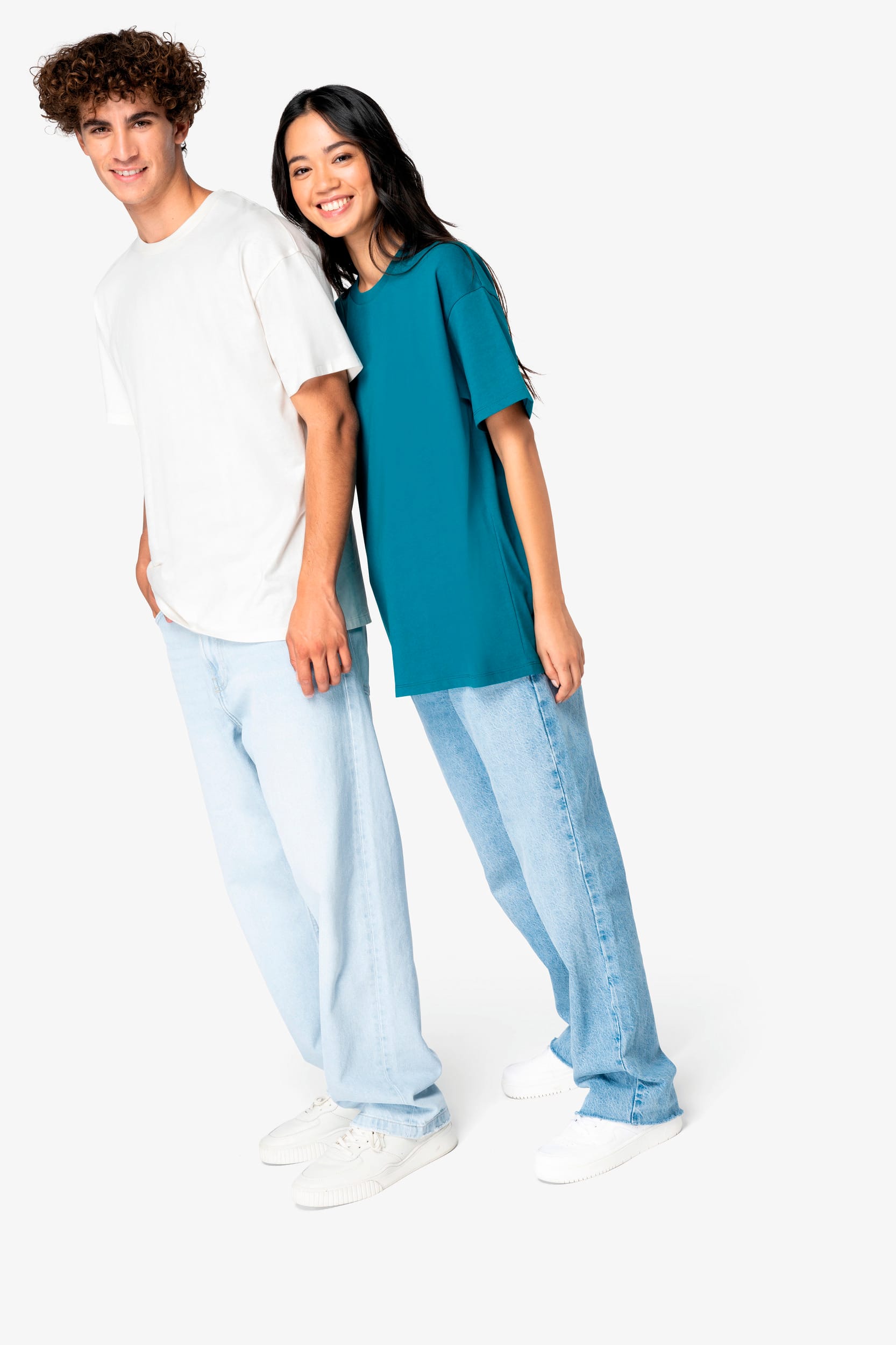 Umweltfreundliches Unisex T-Shirt mit hängenden Schultern