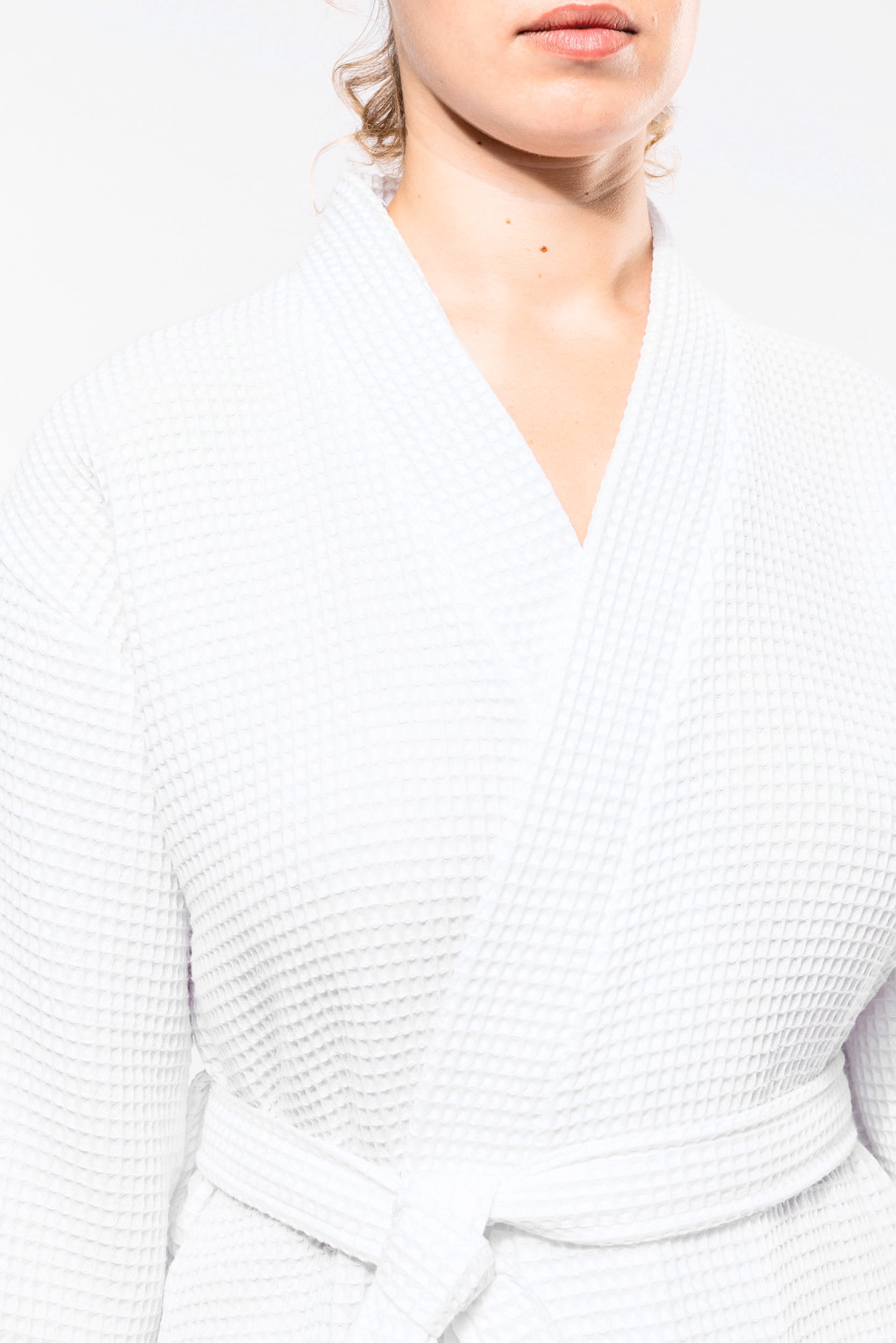 Walkfrottier-Bademantel Waffelpiqué