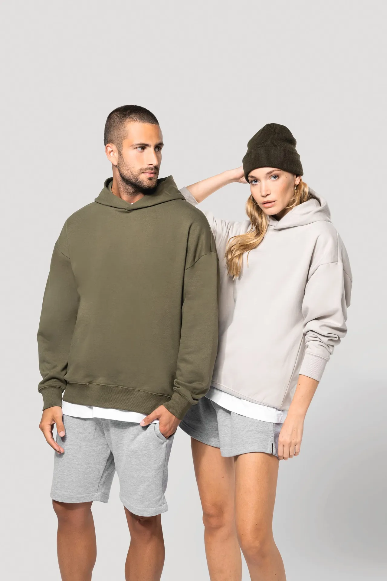 Kapuzensweatshirt aus Molton, Oversize, Unisex