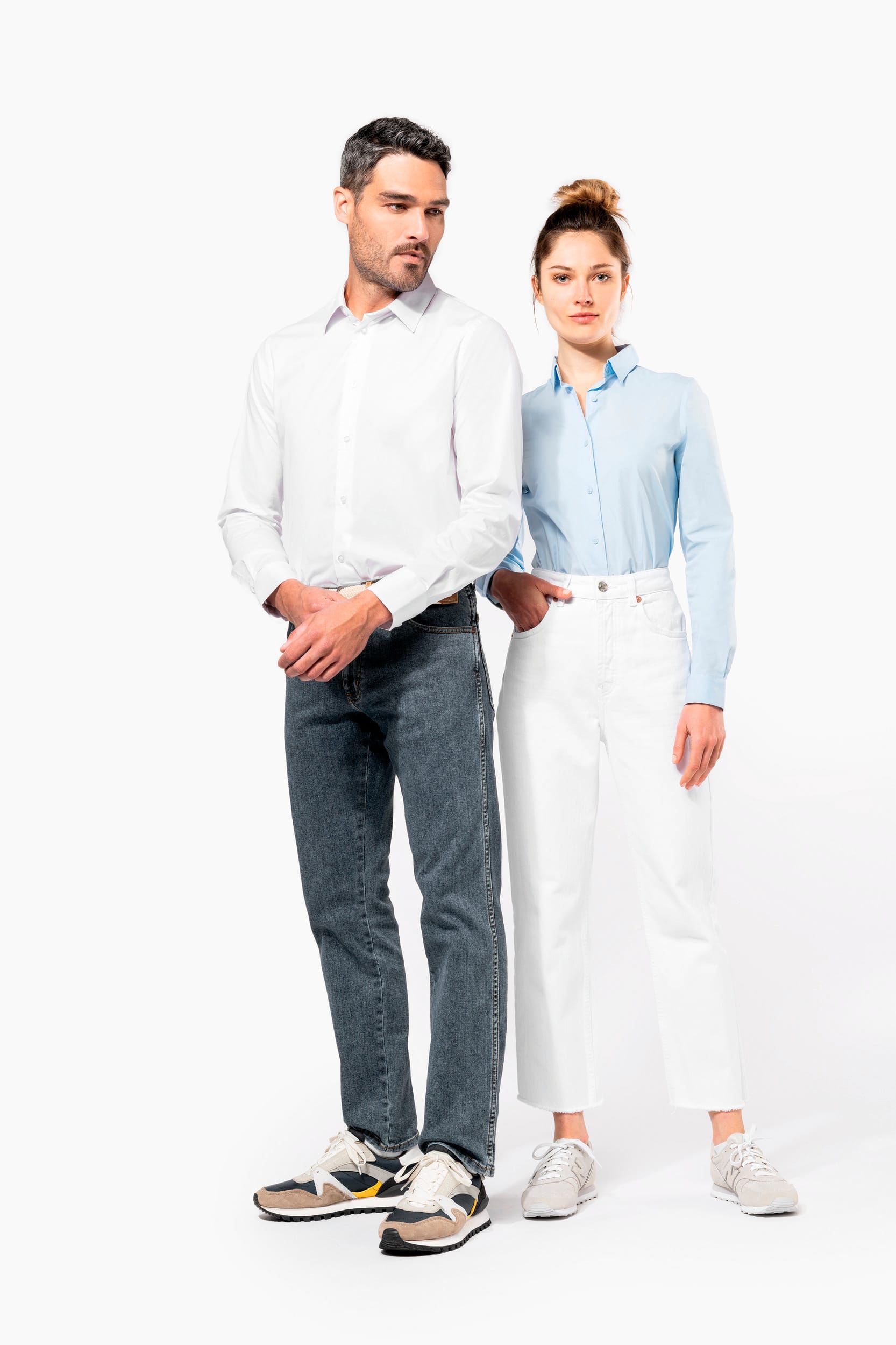 Damen Stretchbluse Langarm