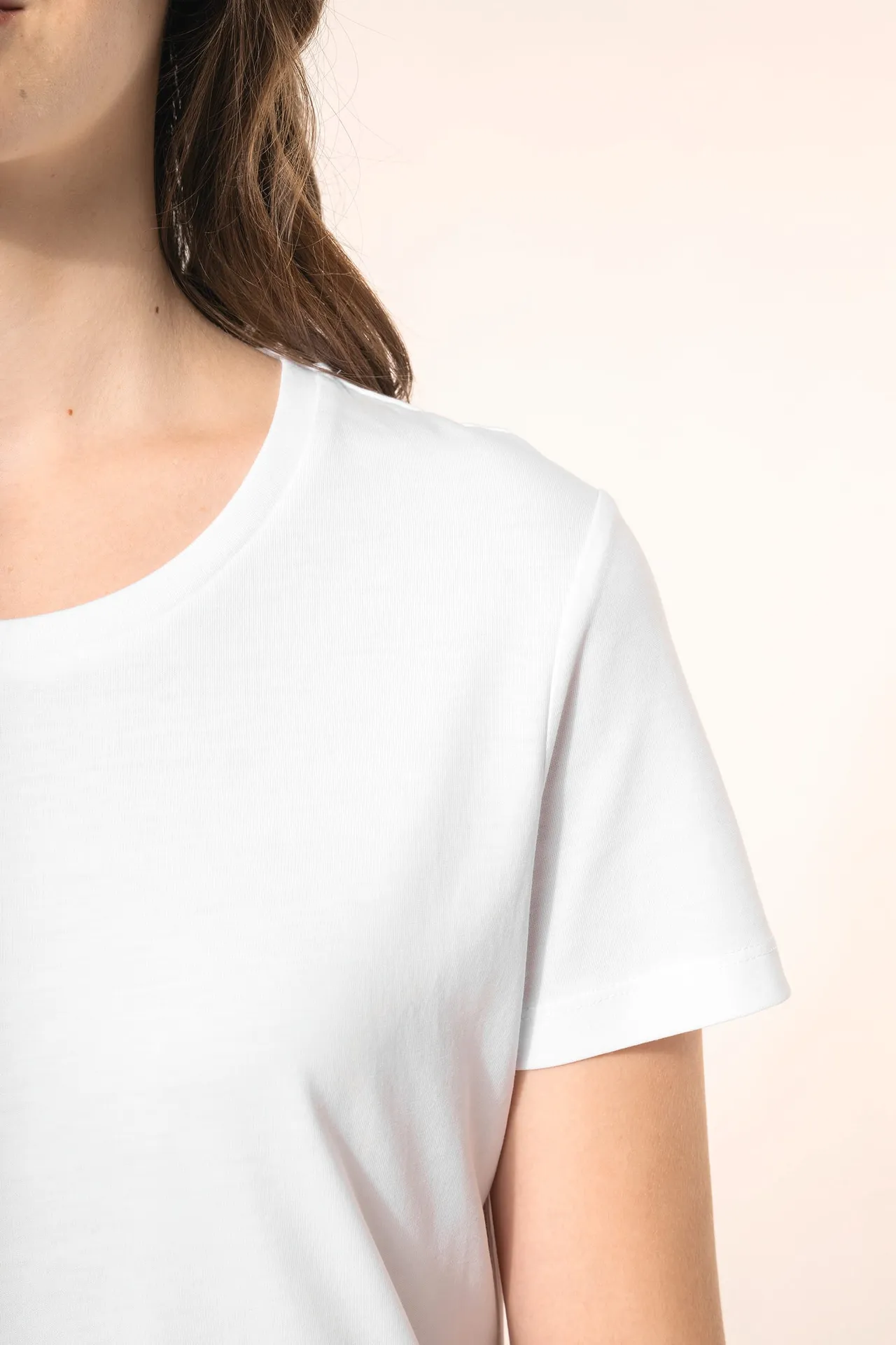 Supima® Damen-T-Shirt mit Rundhals ausschnitt und kurzen Ärmeln