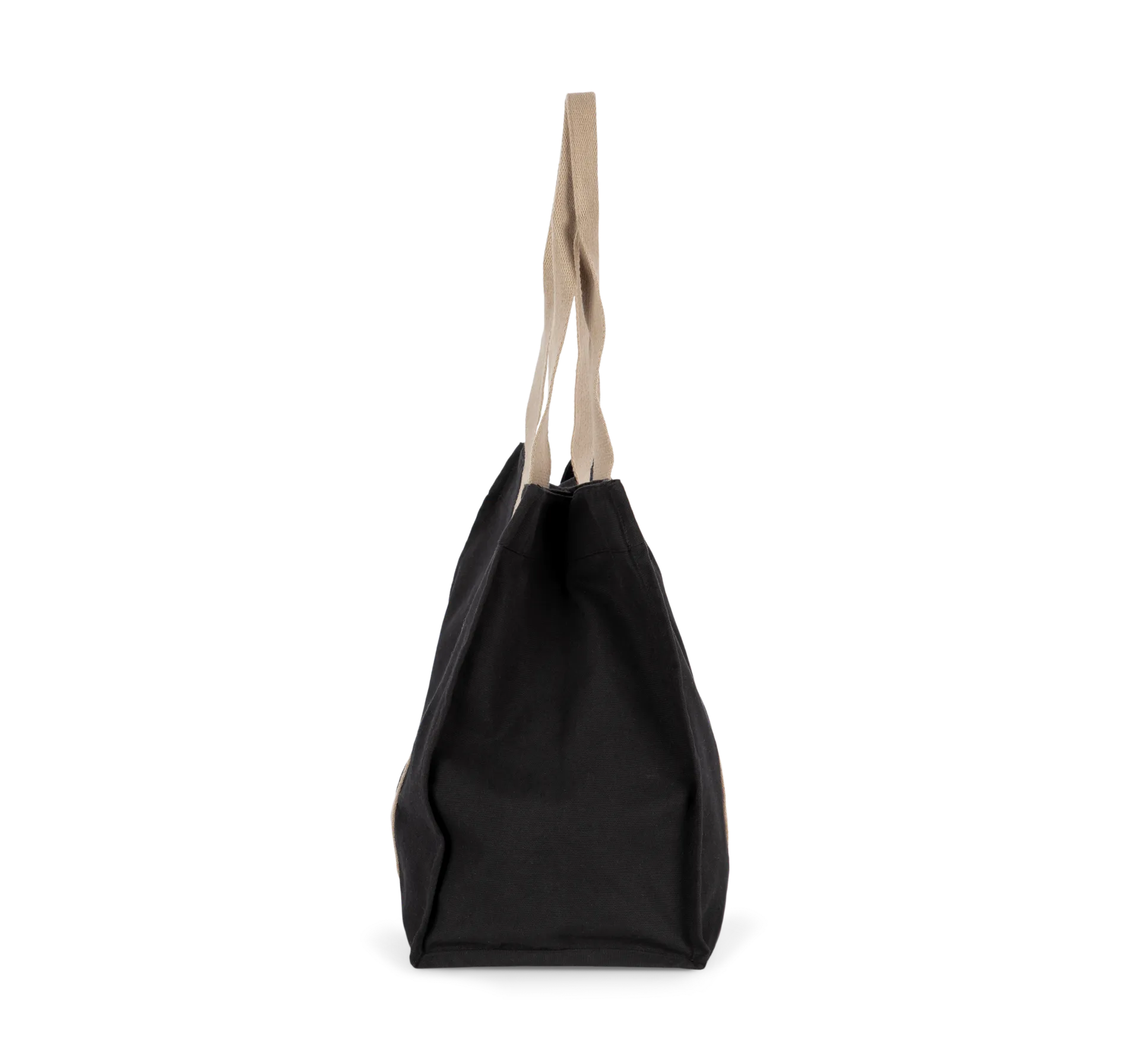 Große recycelte Shoppingtasche mit Seitenfalte