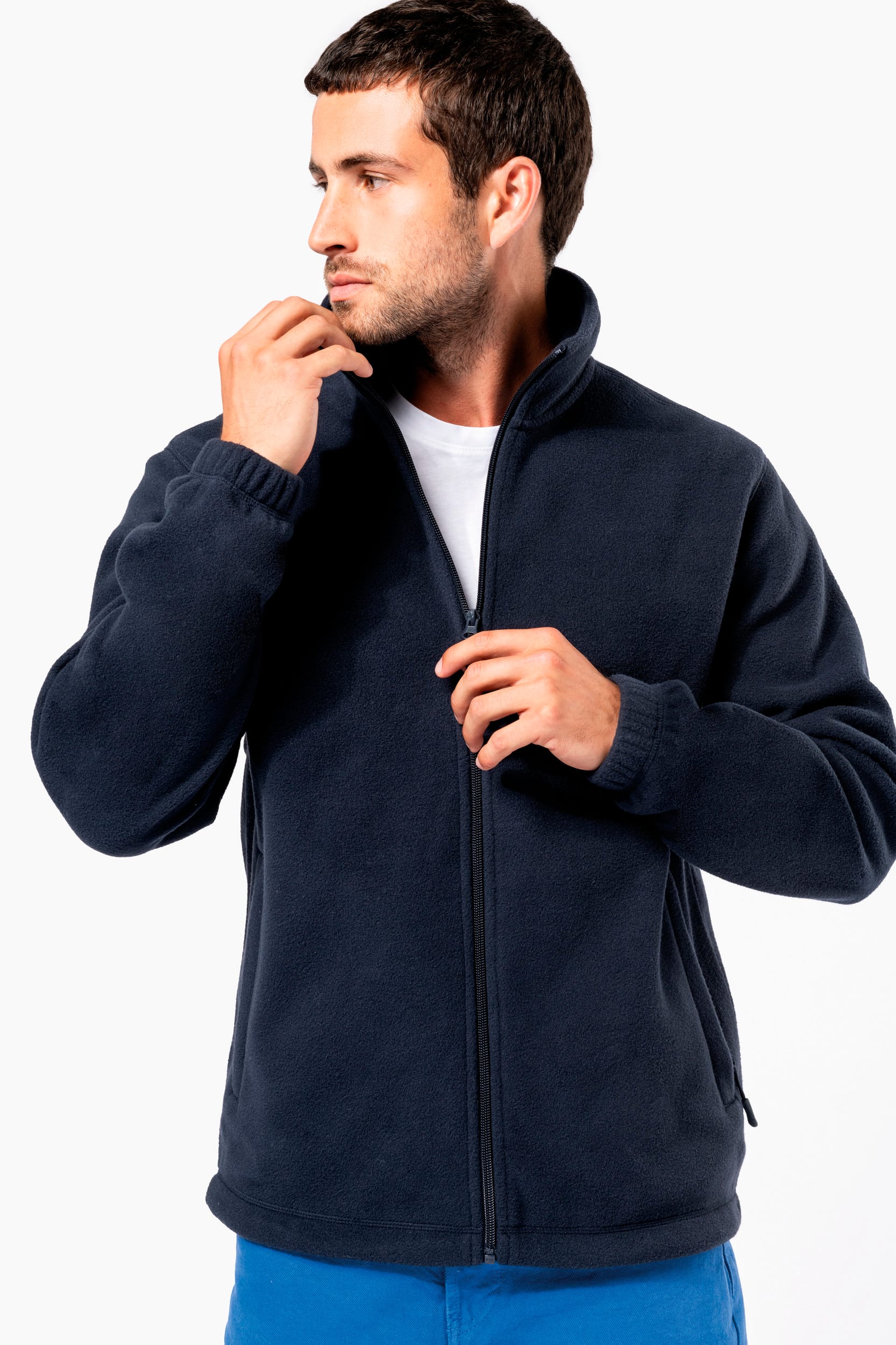 Verstellbare Fleecejacke mit elastischen Ärmelbündchen
