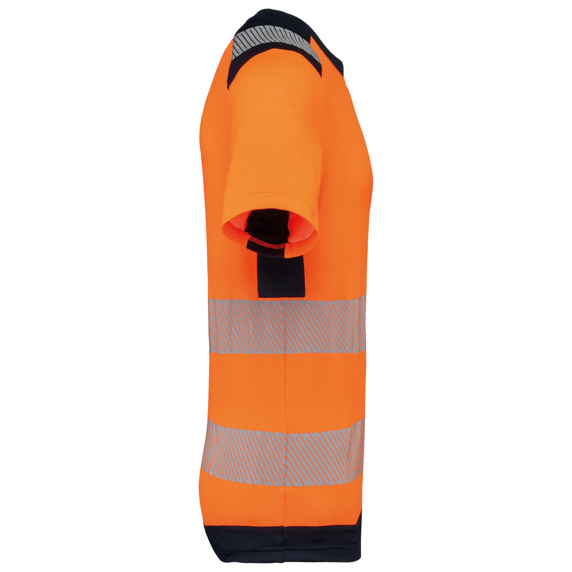 Recyceltes Sicherheits-T-Shirt mit Rundhalsausschnitt und kurzen Ärmeln