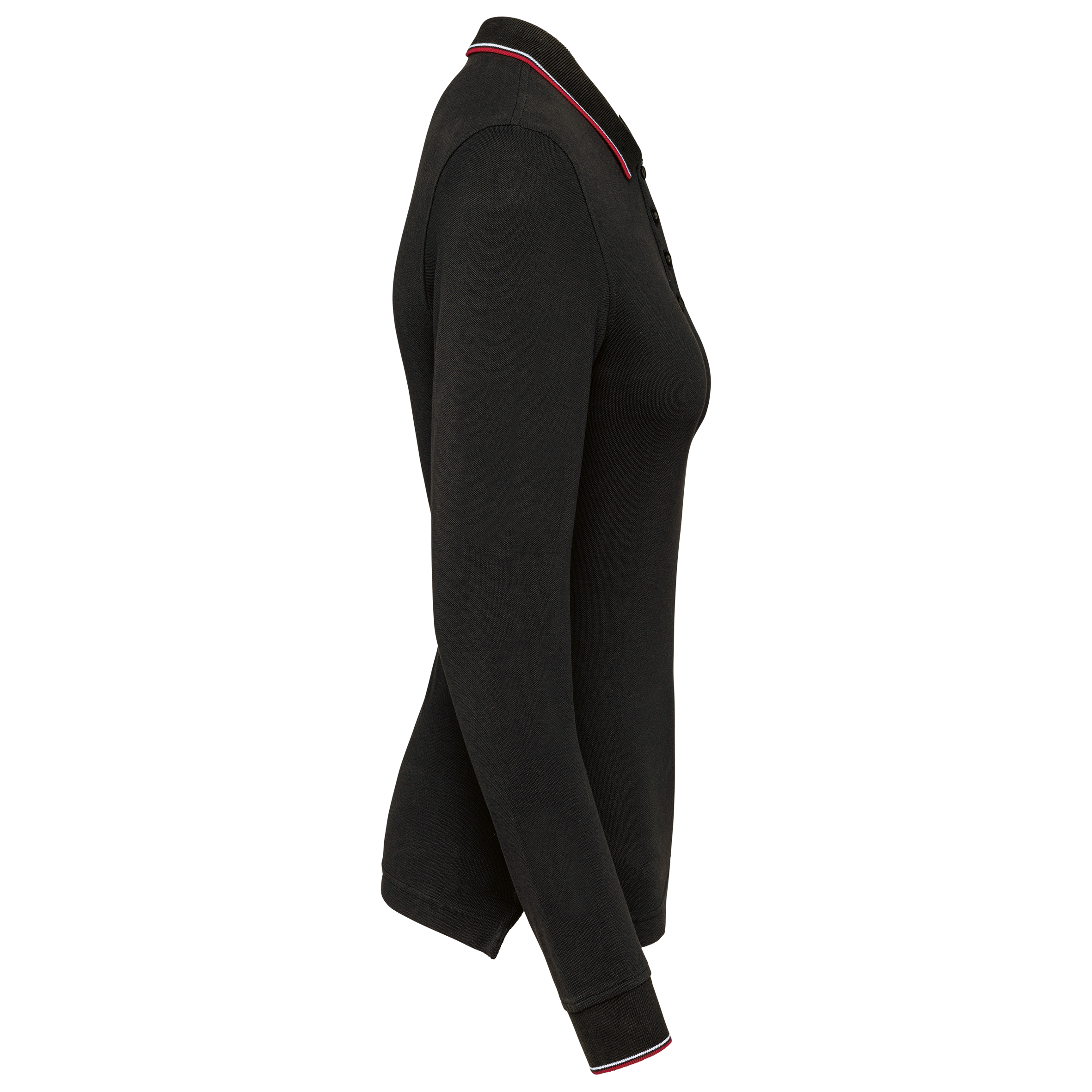 Langarm-Polohemd aus Piqué für Damen