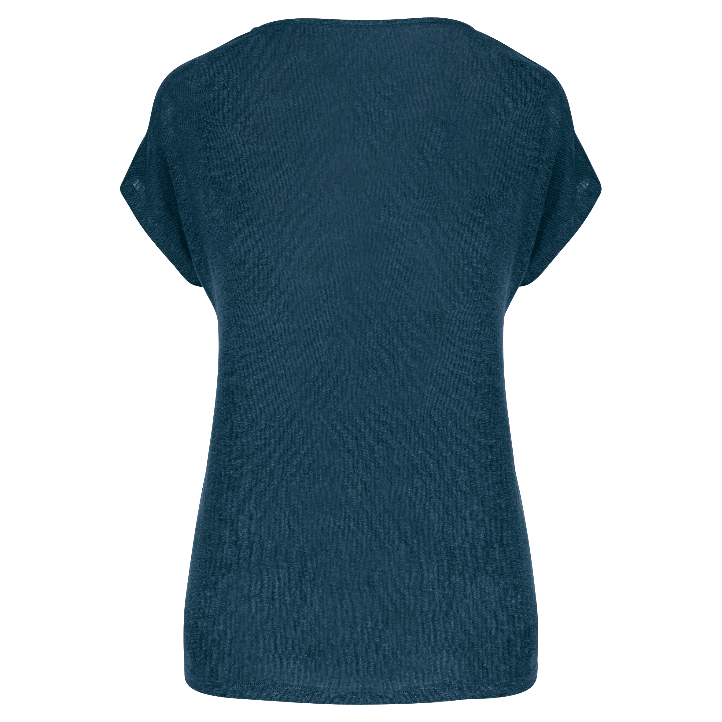 Damen-T-Shirt aus Leinen mit V-Ausschnitt