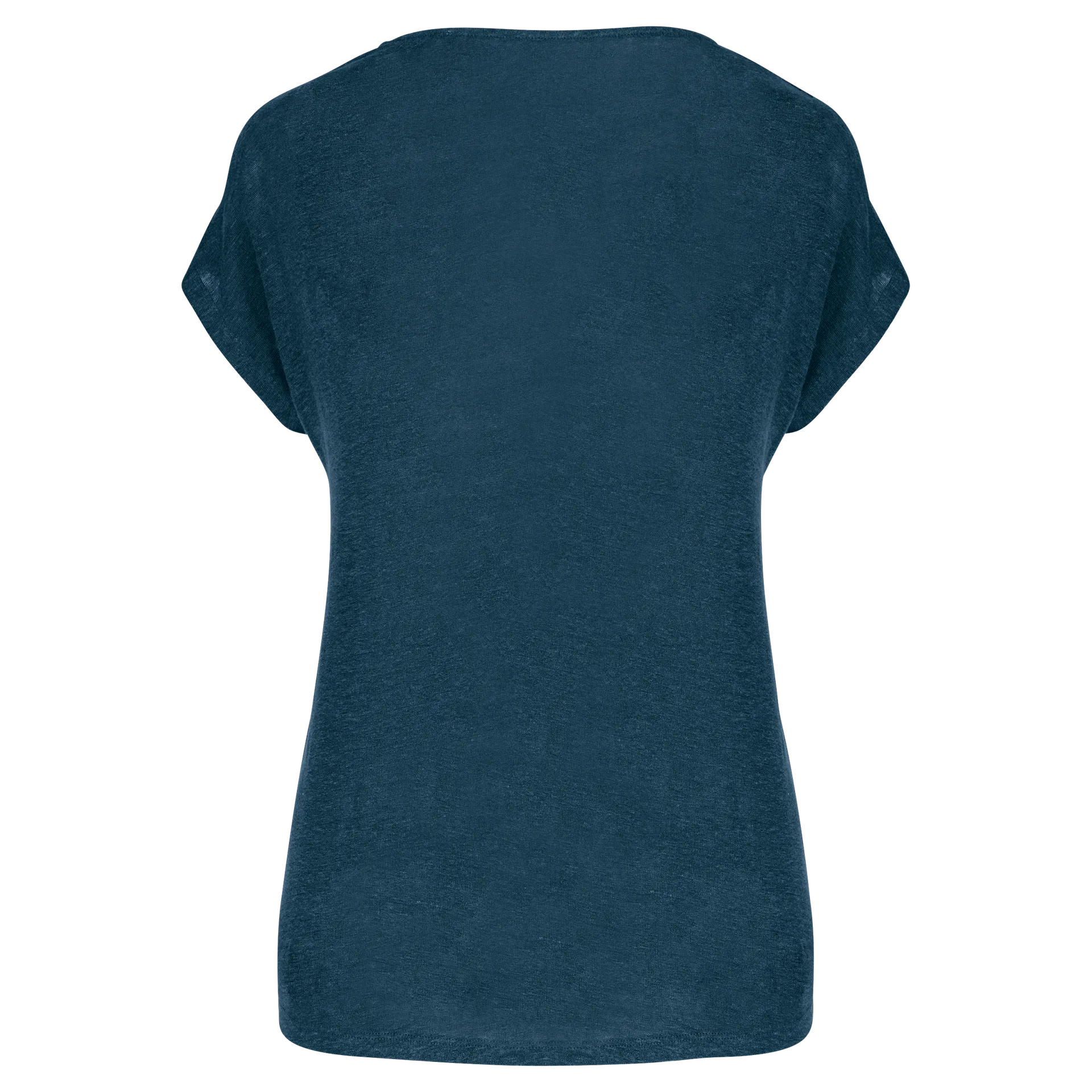 Damen-T-Shirt aus Leinen mit V-Ausschnitt