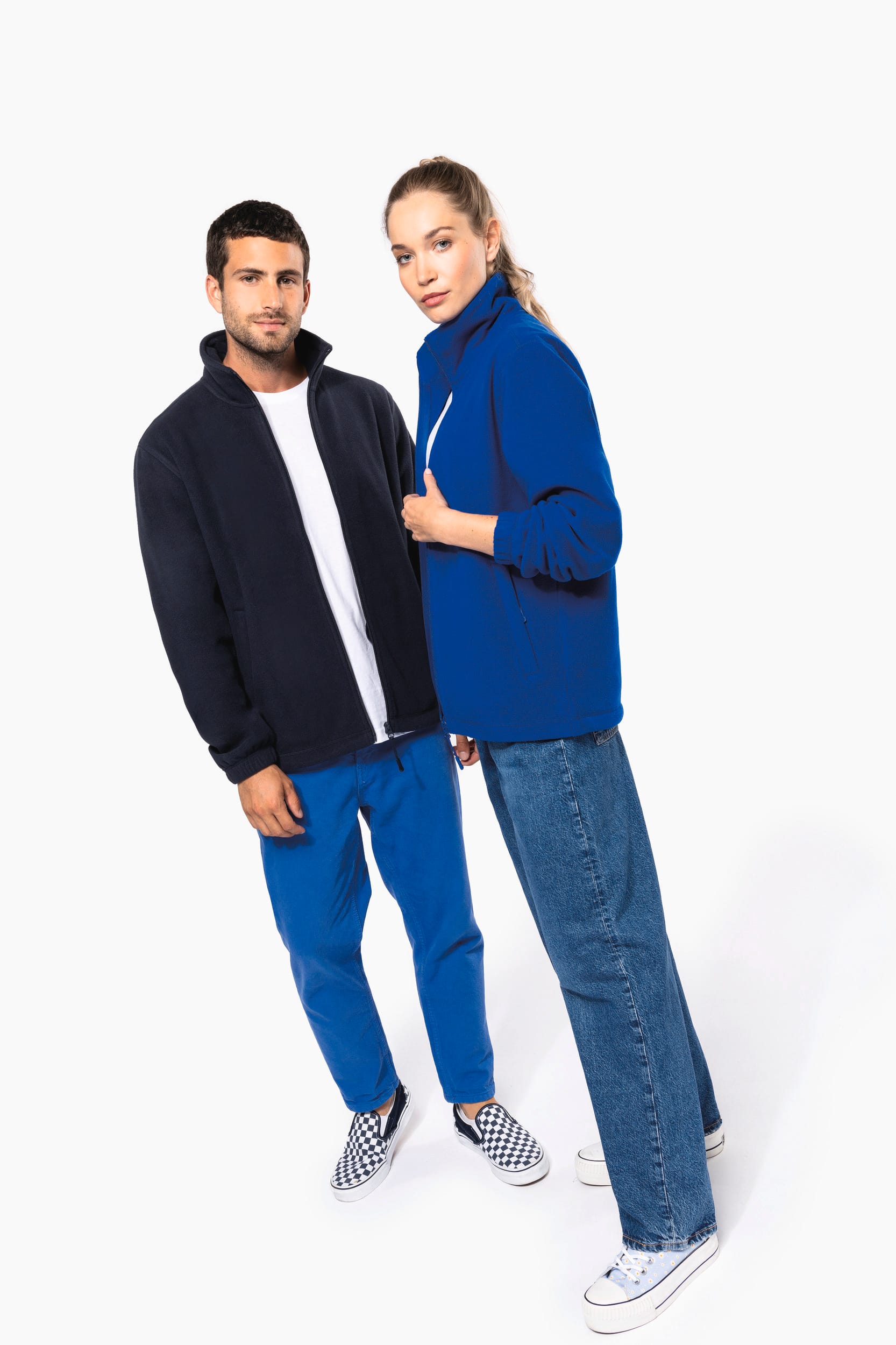 Verstellbare Fleecejacke mit elastischen Ärmelbündchen