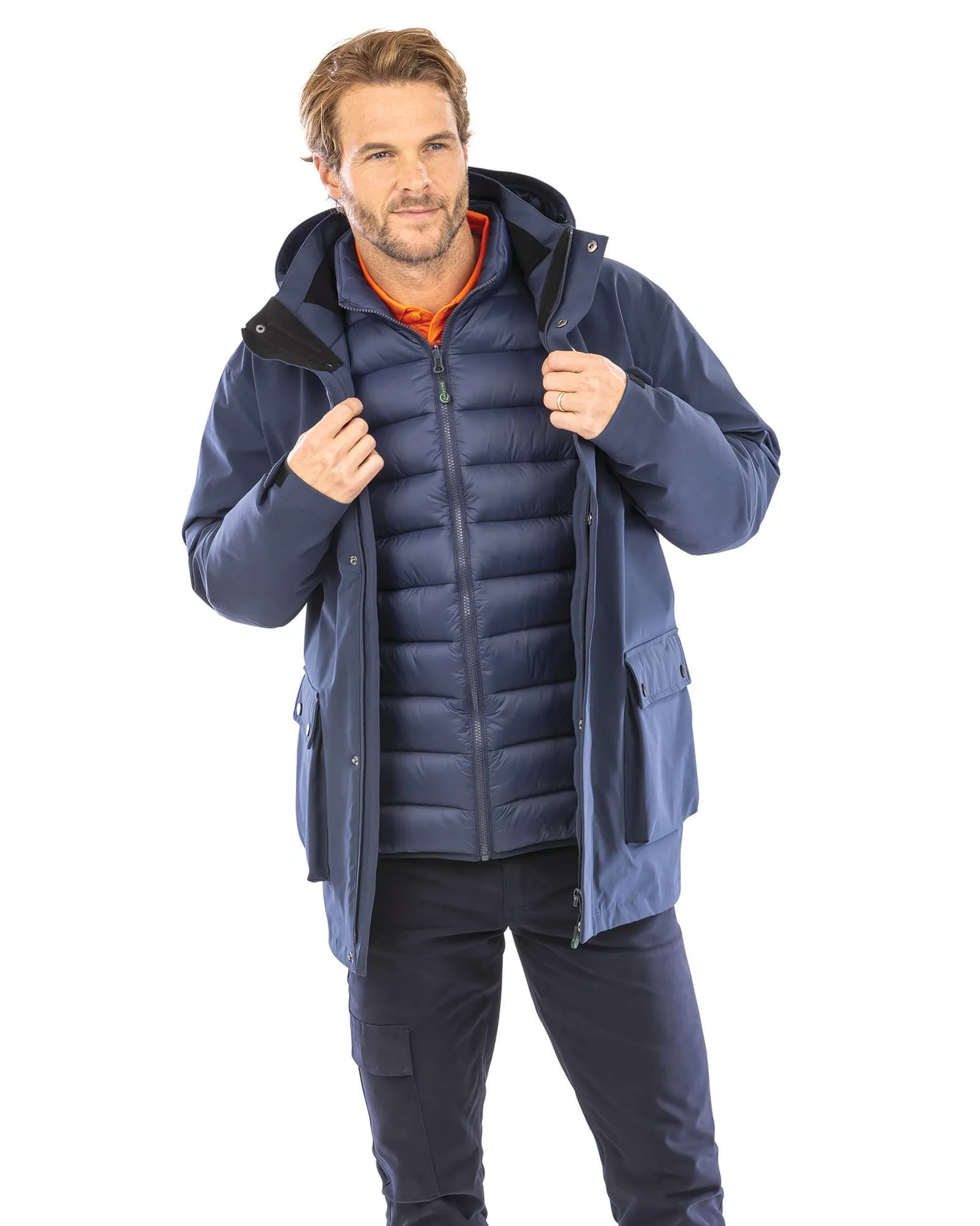 Ripstop-Steppjacke 3-in-1 aus Recyclingmaterial
