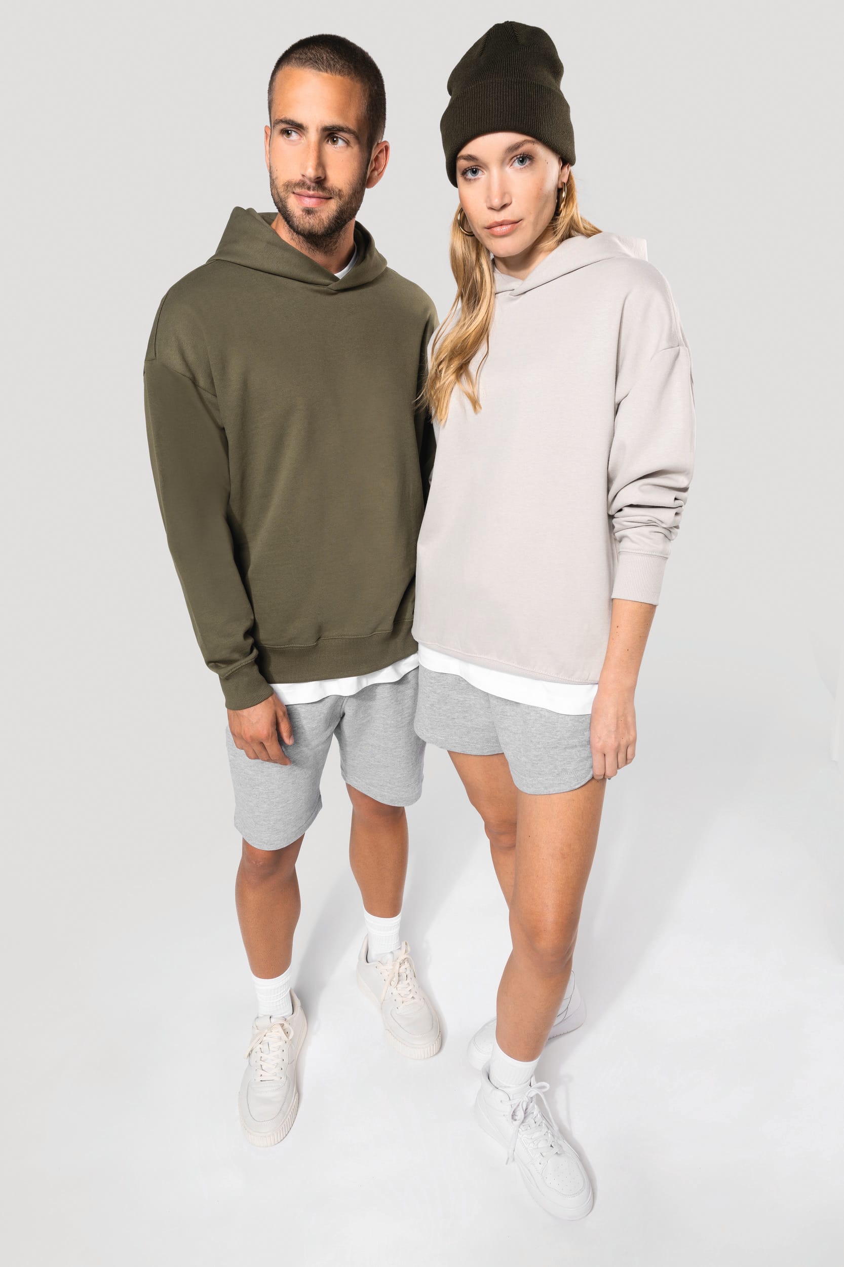 Kapuzensweatshirt aus Molton, Oversize, Unisex