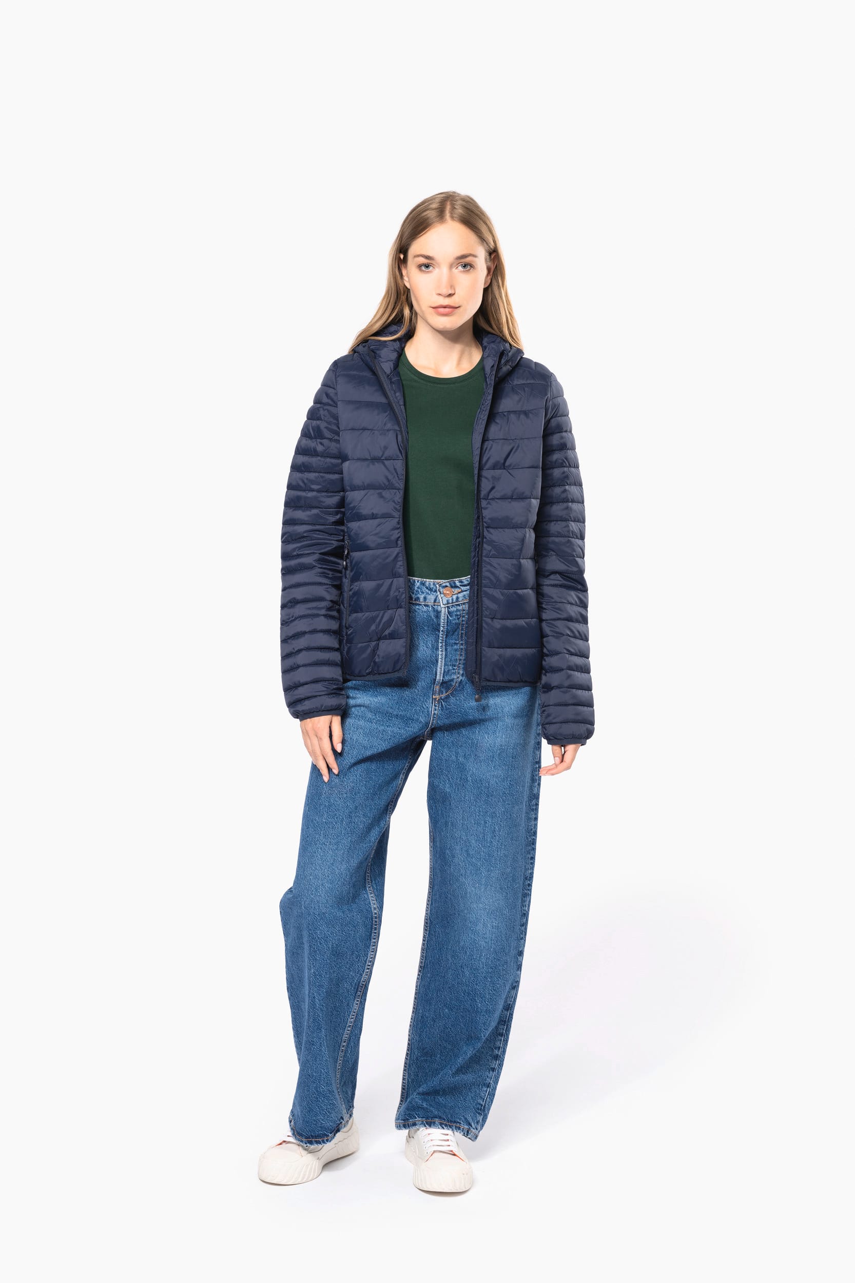 Leichte Damen-Steppjacke mit Kapuze