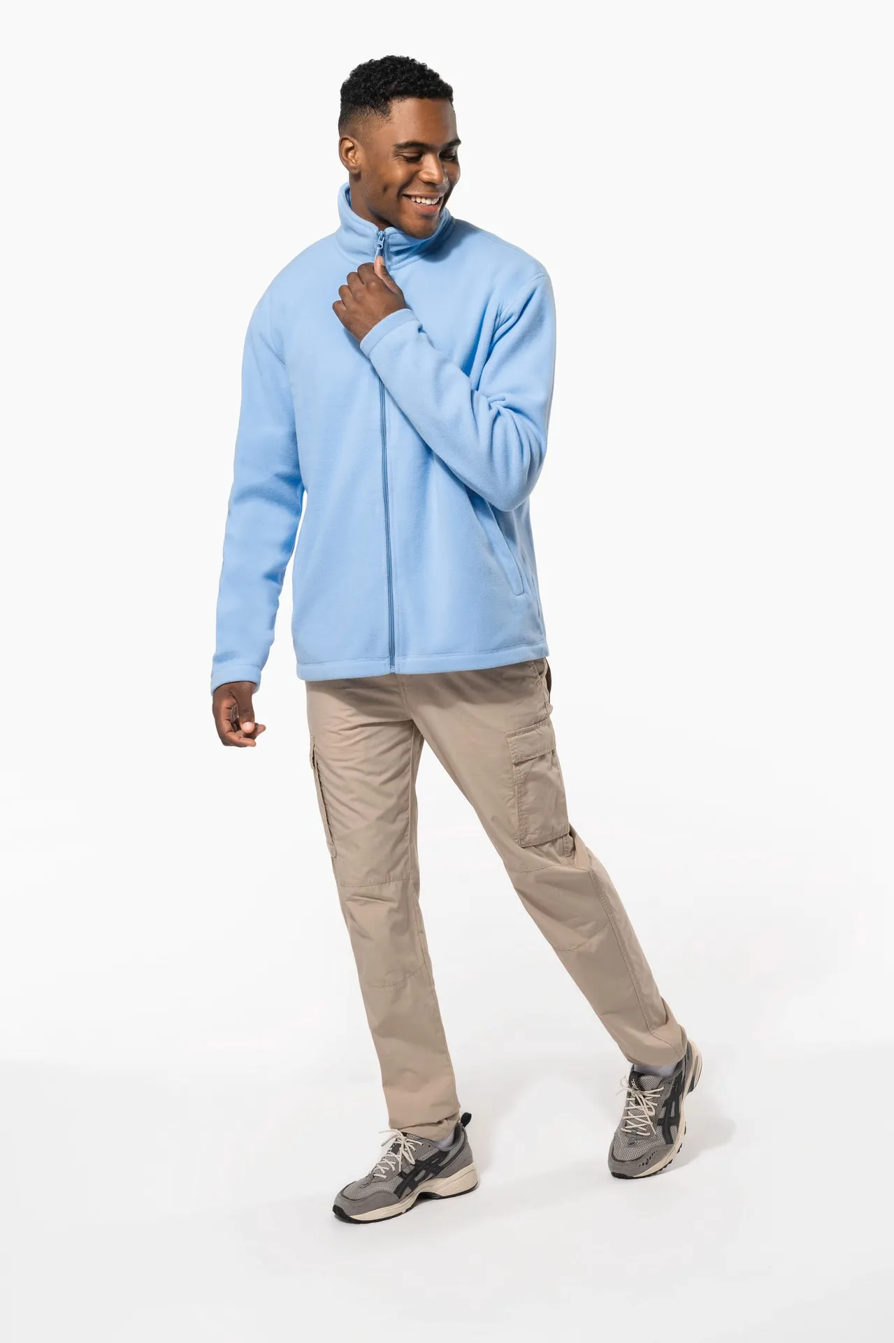 Mikrofleece-Jacke mit Reißverschluss für Herren