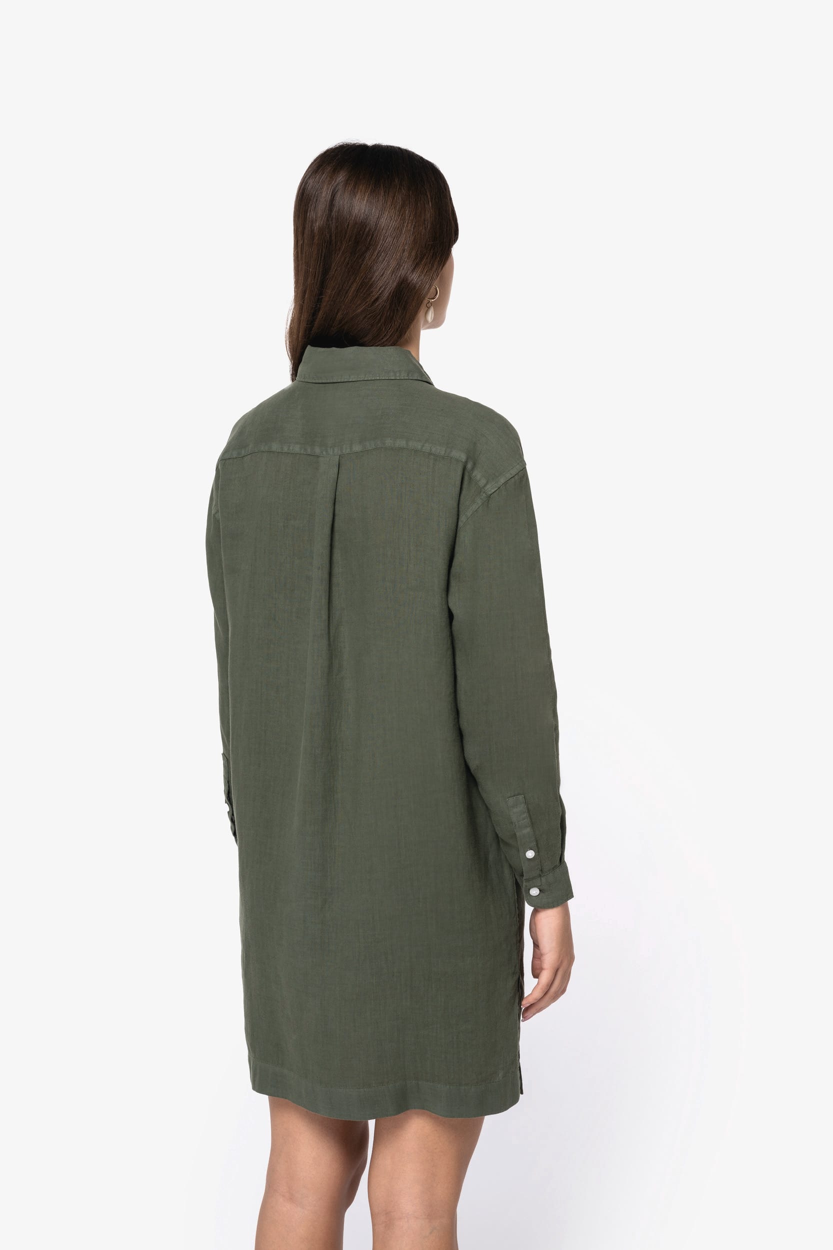 Hemdblusenkleid aus Leinen für Damen