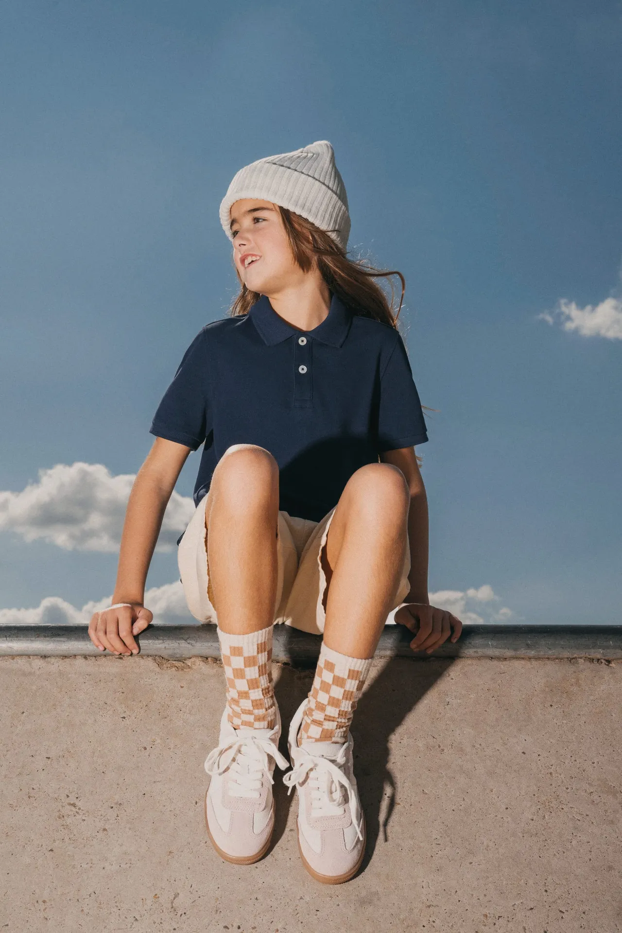 Umweltfreundliches Polohemd aus Pikeetrikot für Kinder