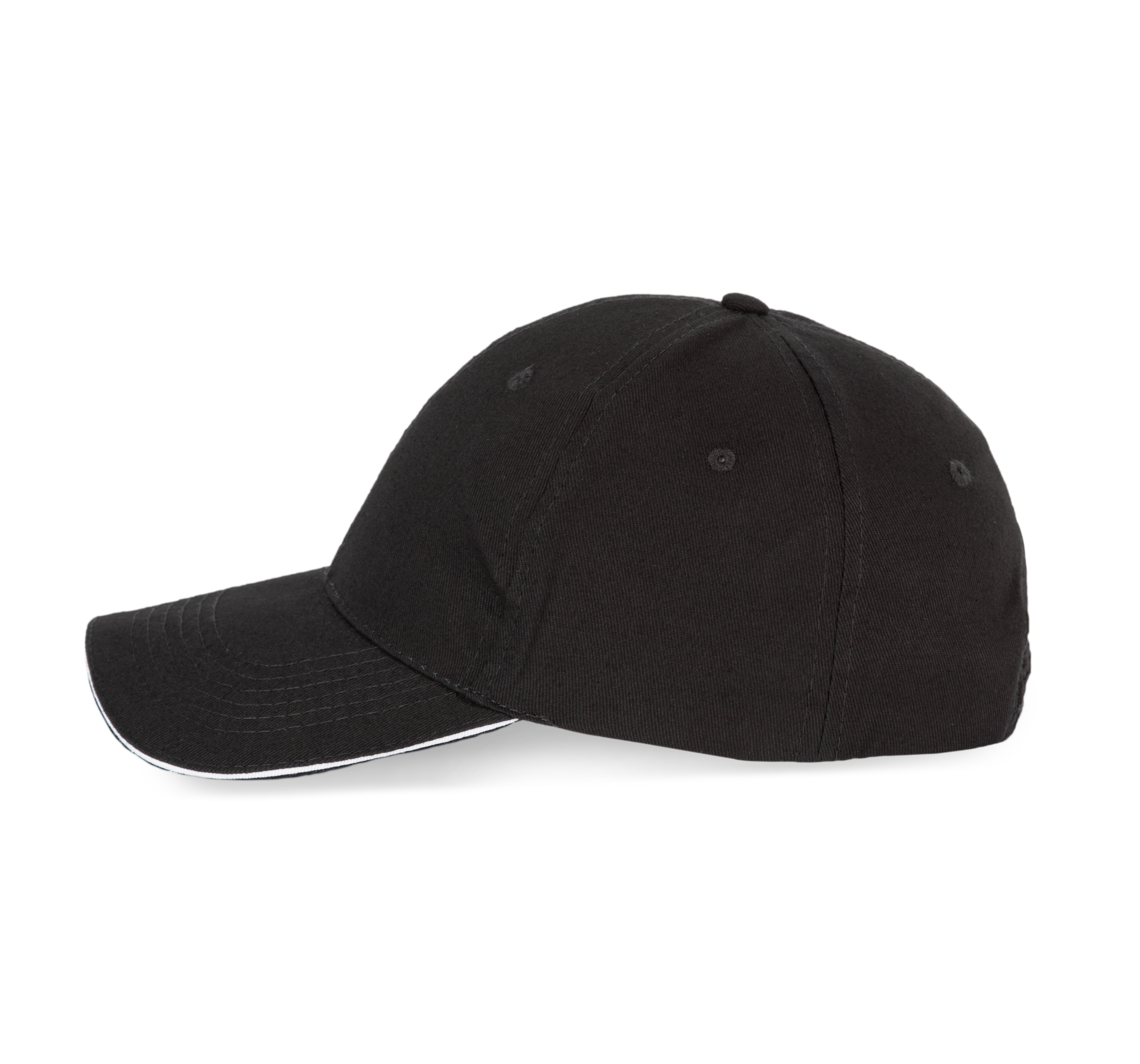 6-Panel-Kappe mit Kontrast-Sandwichschirm