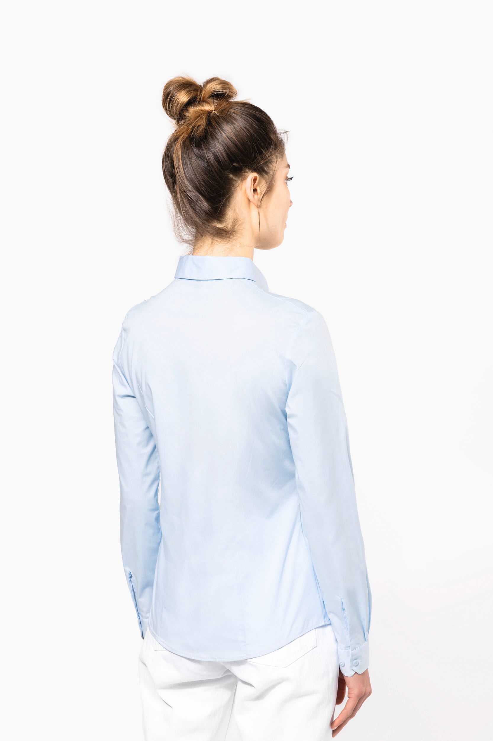 Damen Stretchbluse Langarm