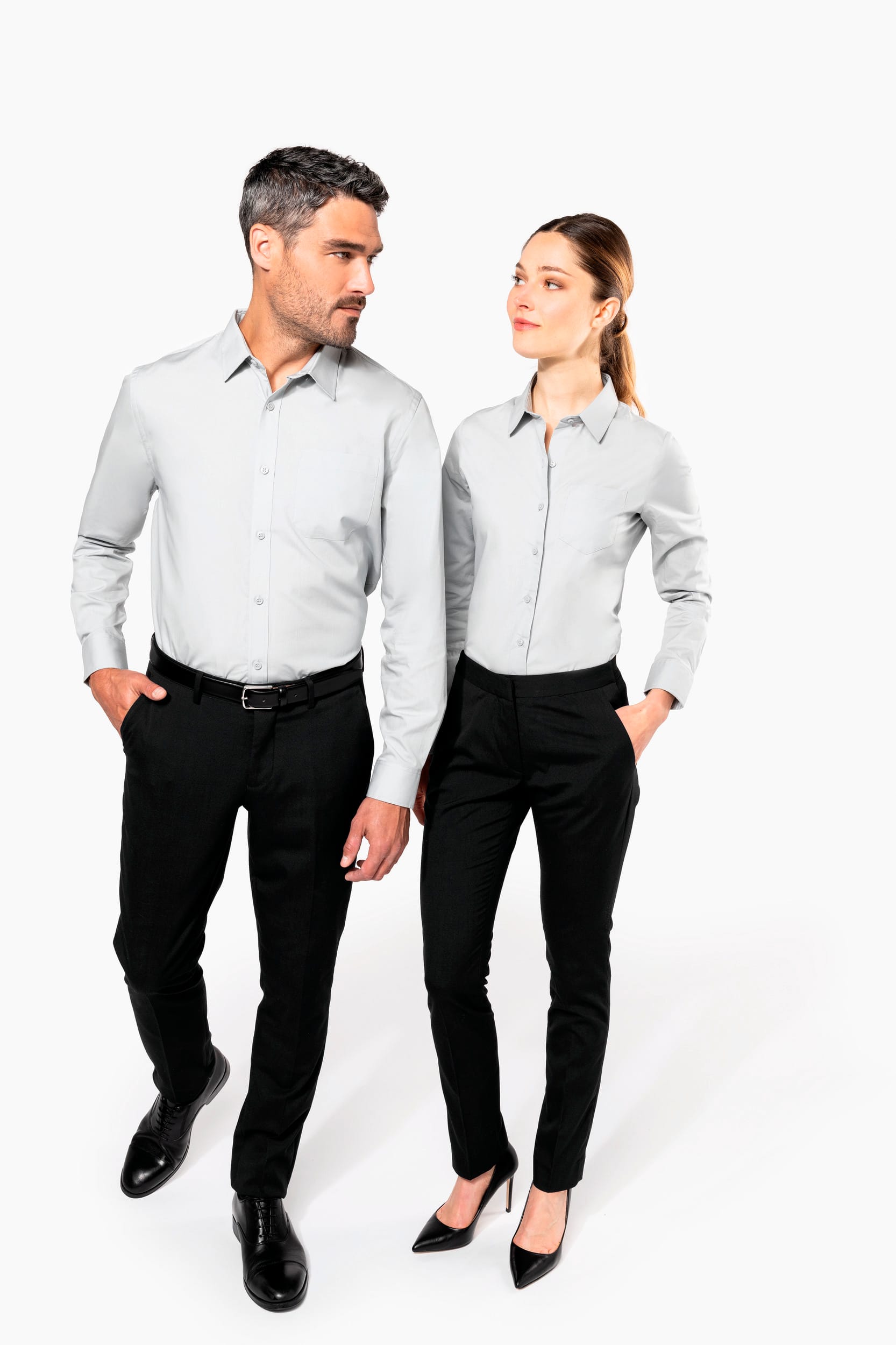 Damen Popelinebluse Langarm