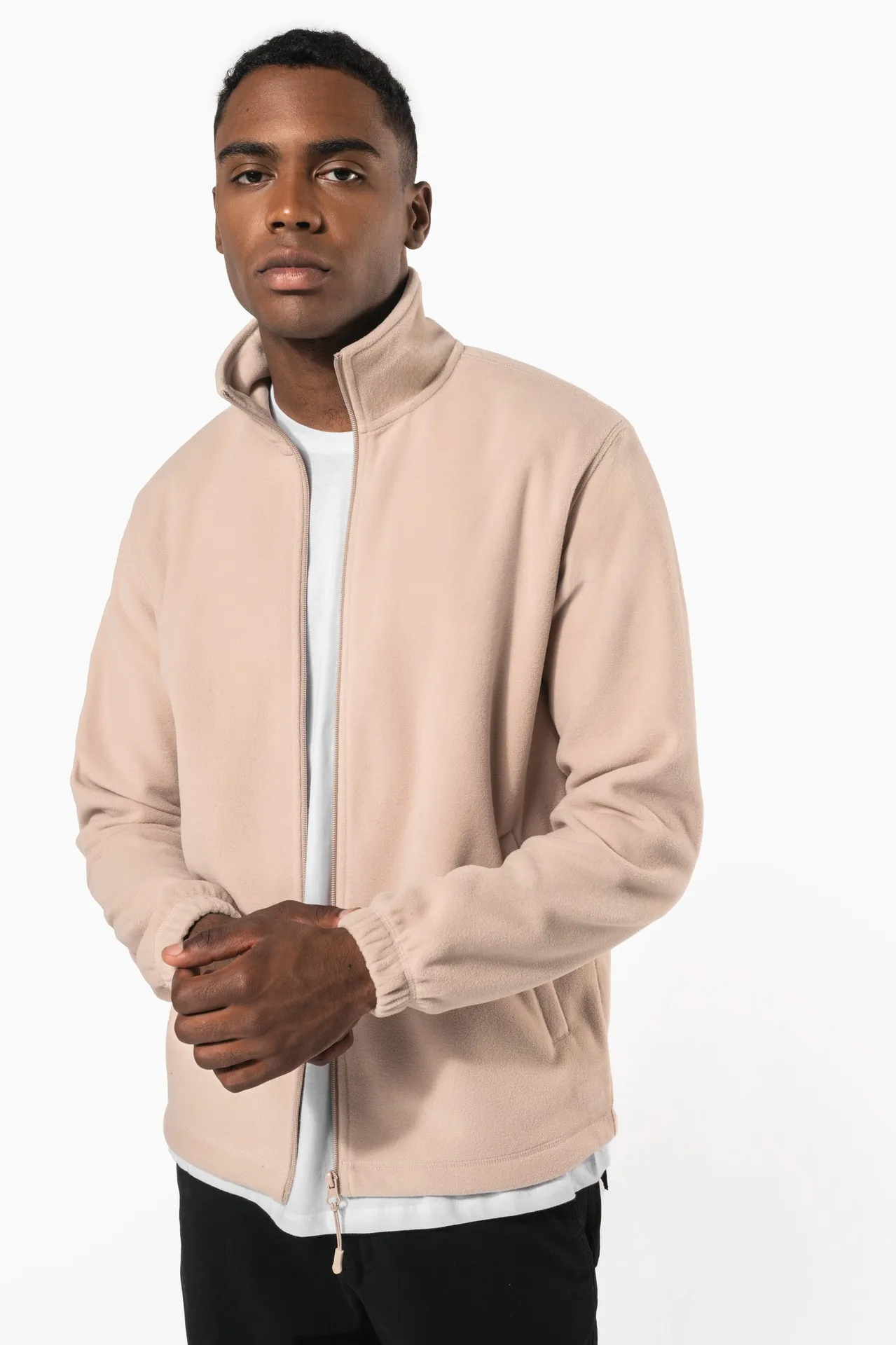 Verstellbare Fleecejacke mit elastischen Ärmelbündchen