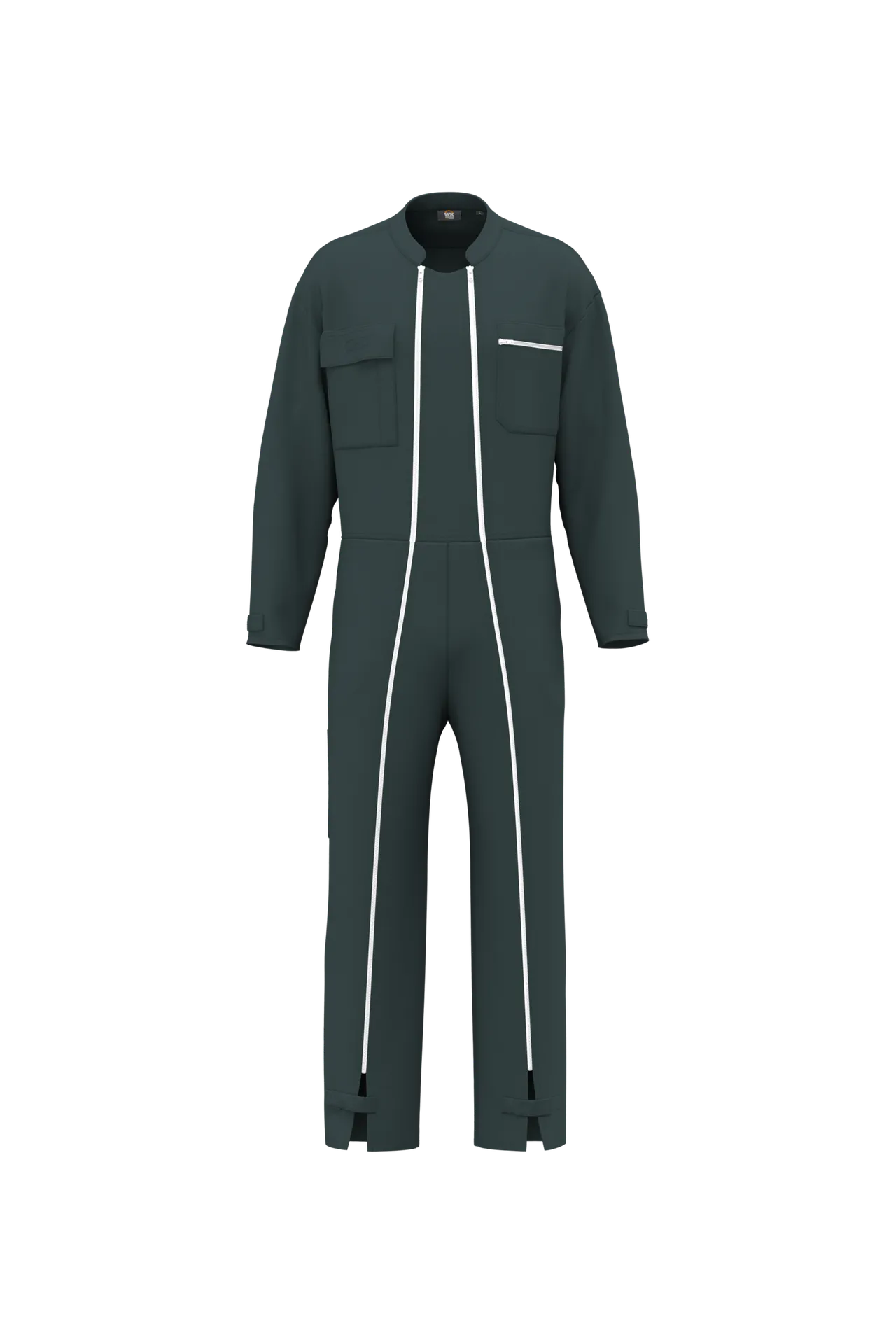 Unisex-Overall mit doppeltem Reißverschluss