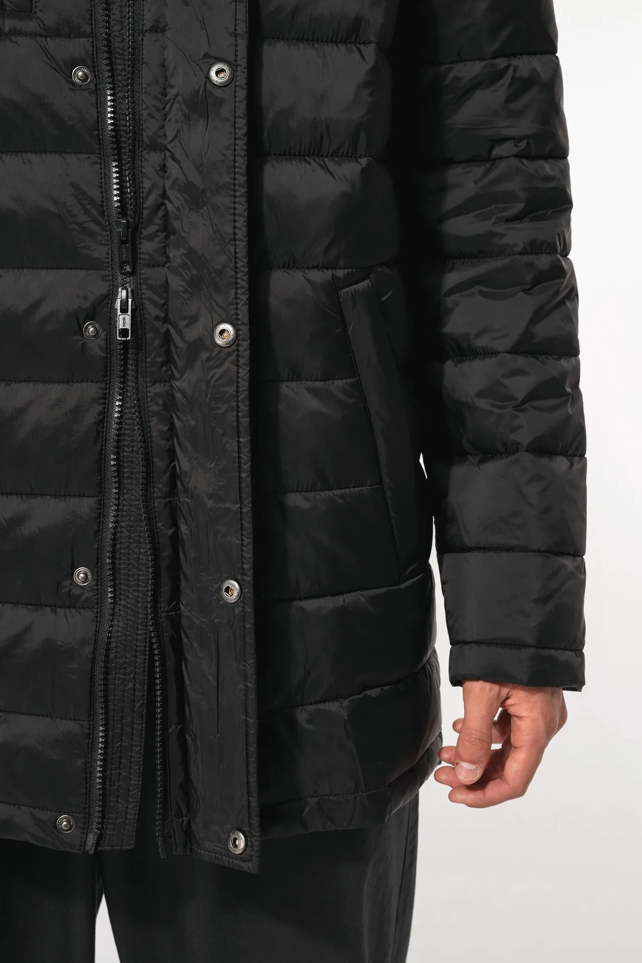 Leichter Herren-Daunenparka mit Kapuze