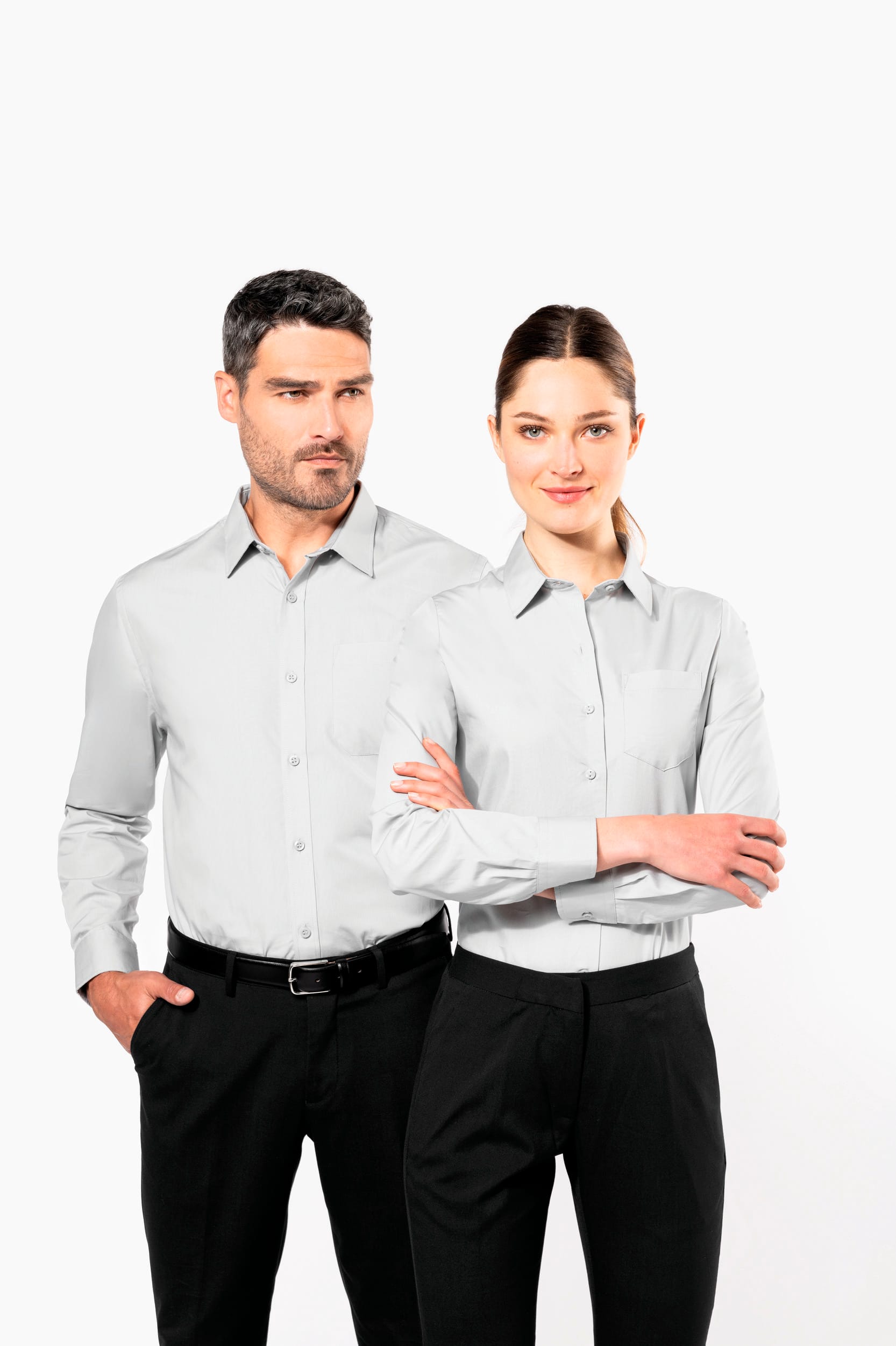 Damen Popelinebluse Langarm
