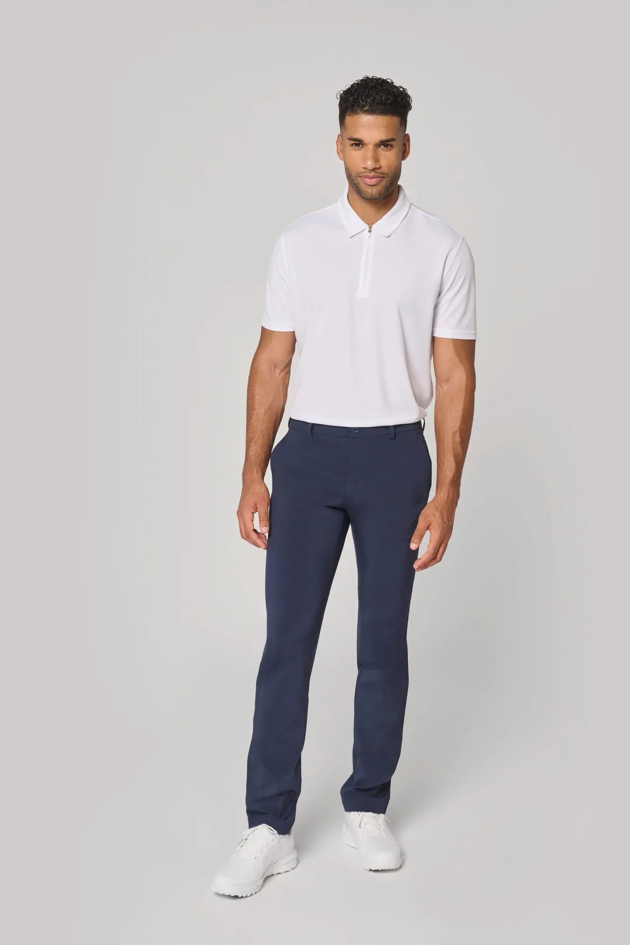 Herren Sport-Poloshirt mit 1/4-Reißverschluss