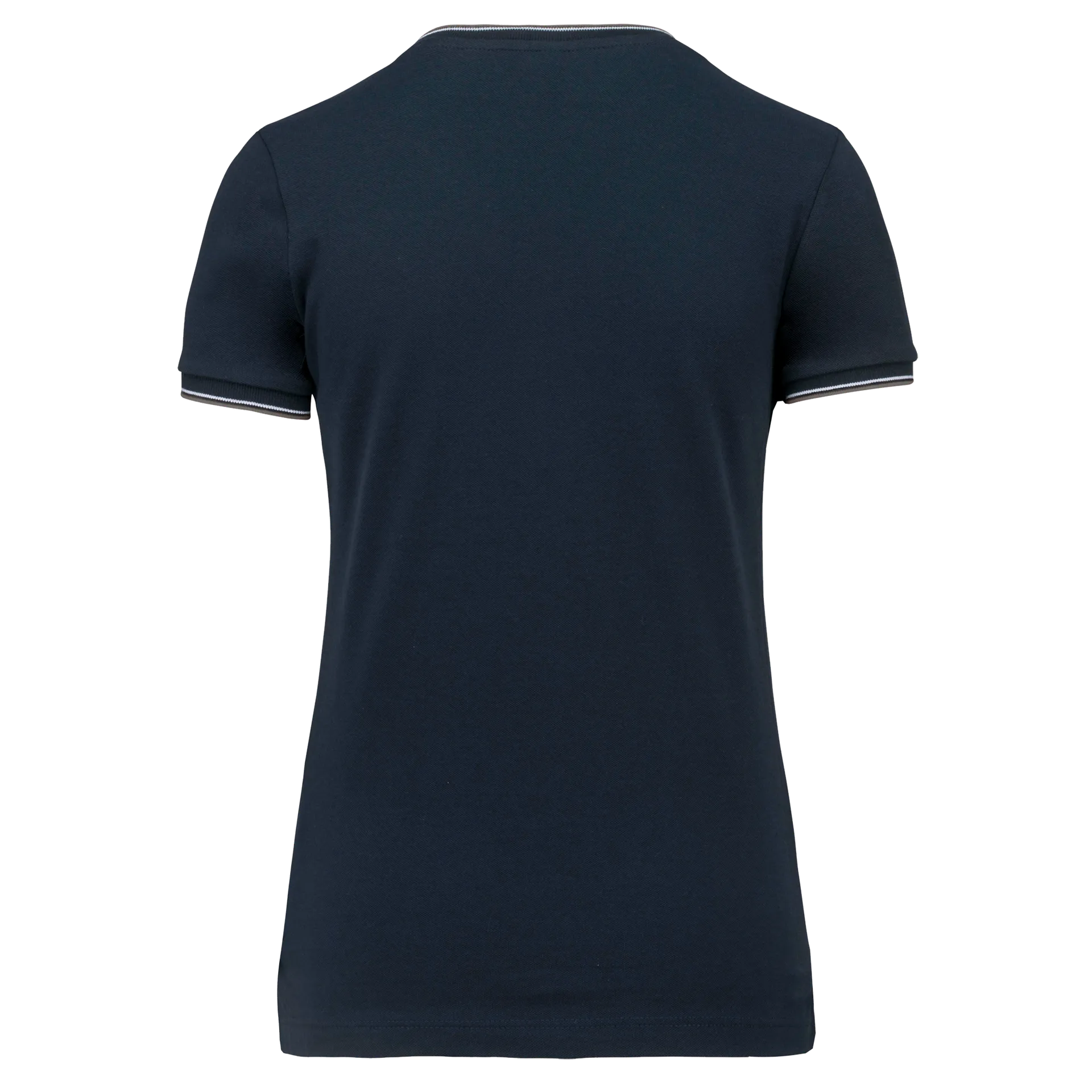 Damen T-Shirt aus Piqué-Trikot mit V-Ausschnitt