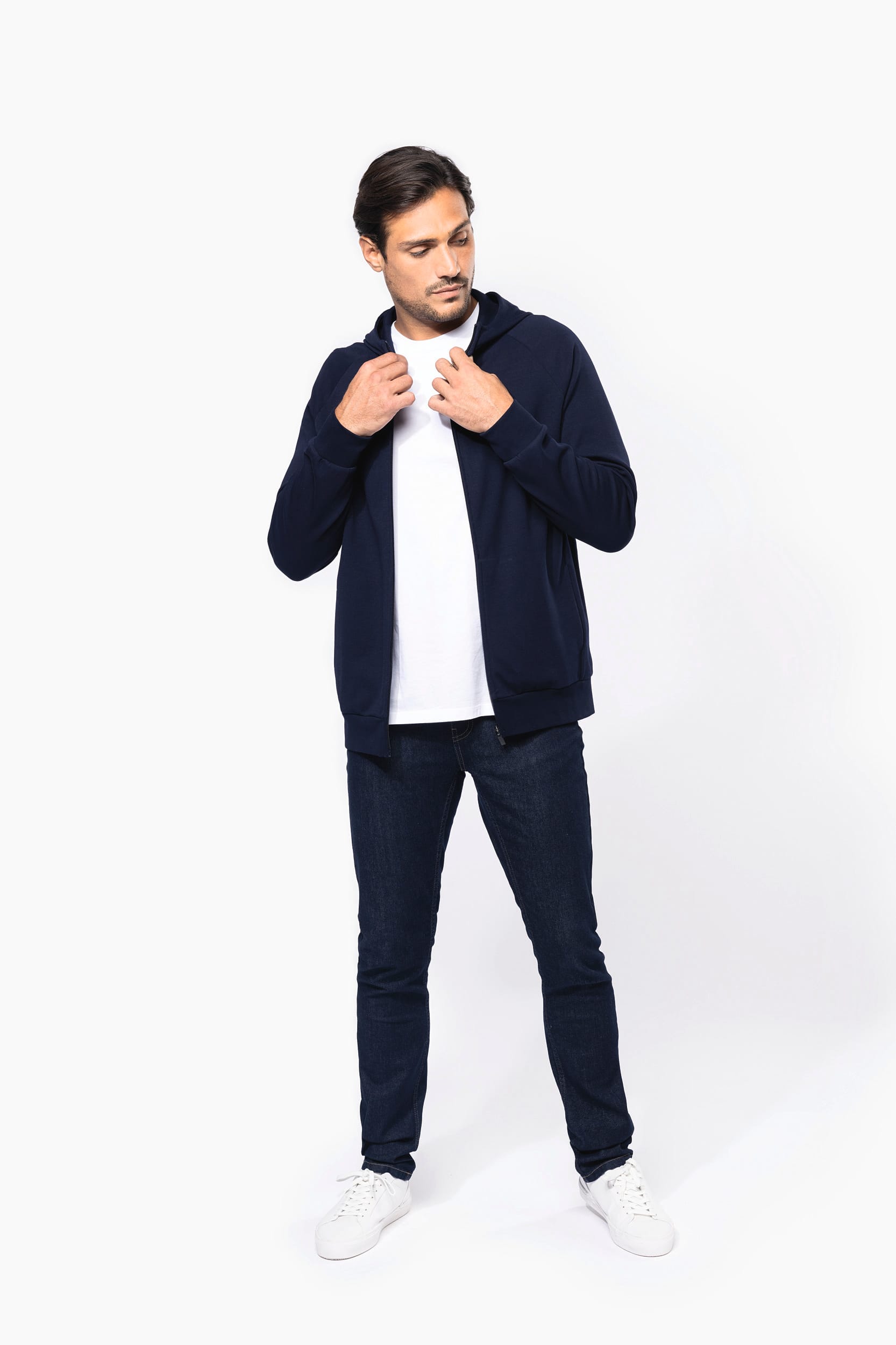 Herren-Reißverschlussjacke mit Kapuze