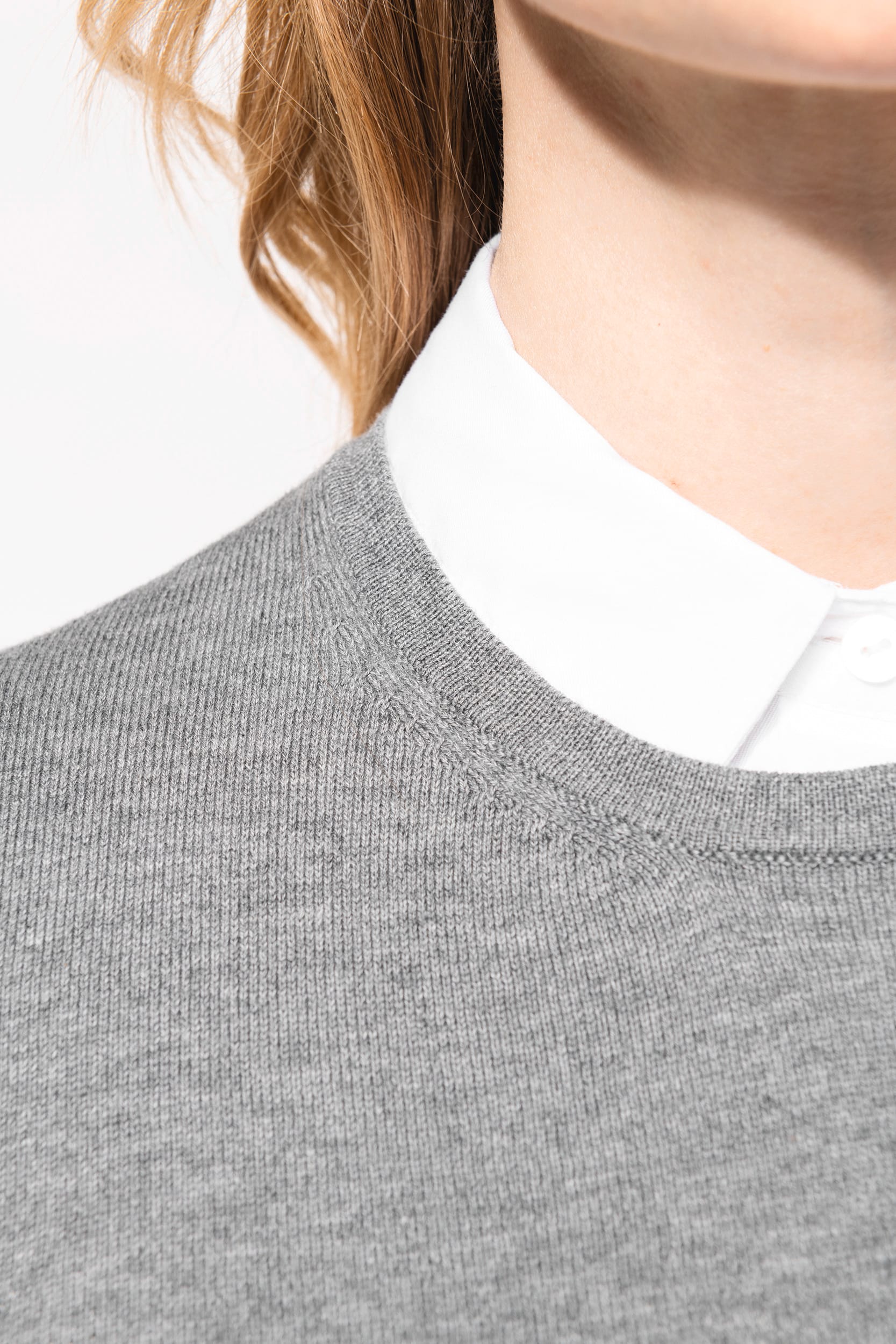 Supima®-Damenpullover mit Rundhalsausschnitt