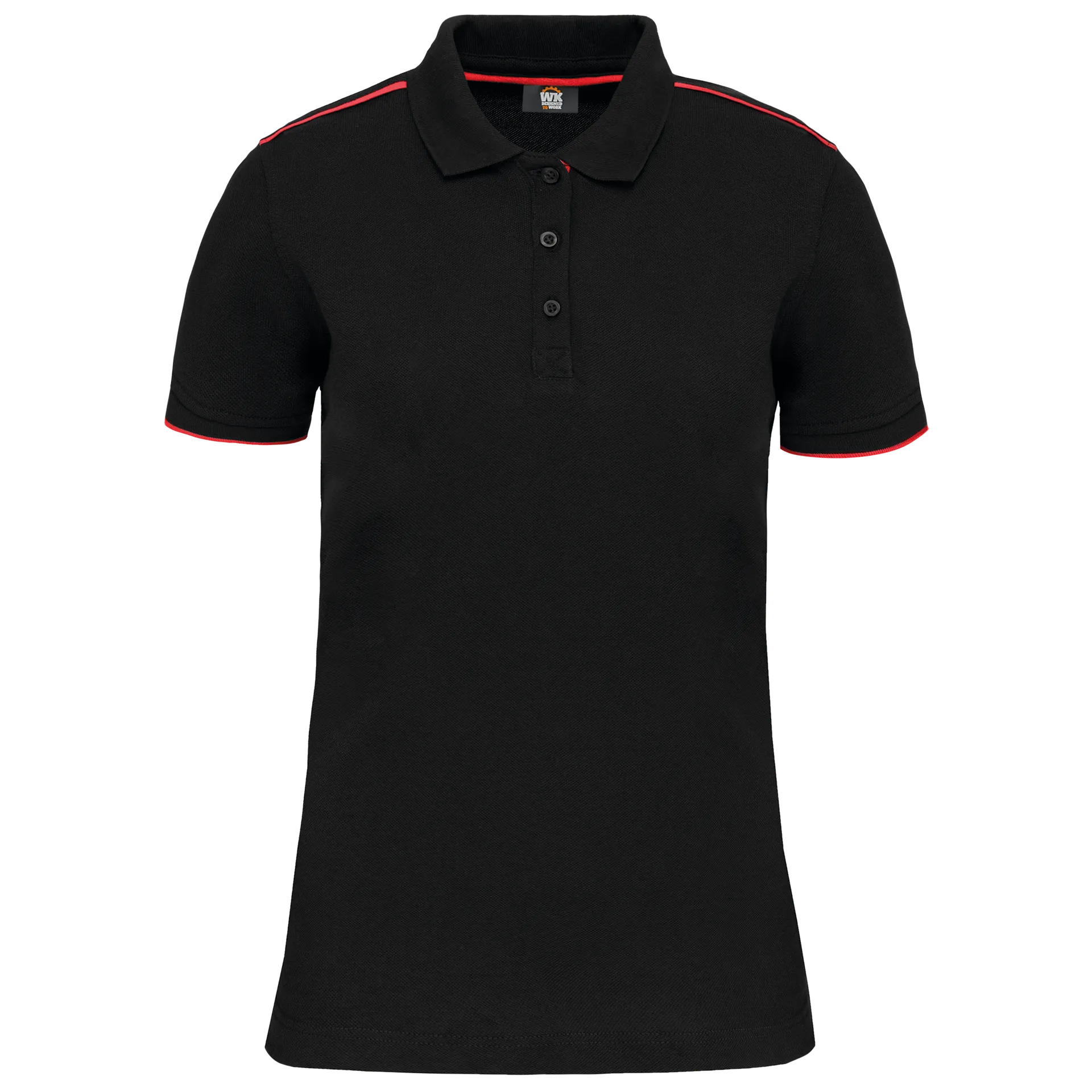 Damen-Polohemd Day To Day mit kontrastfarbenen, kurzen Ärmeln