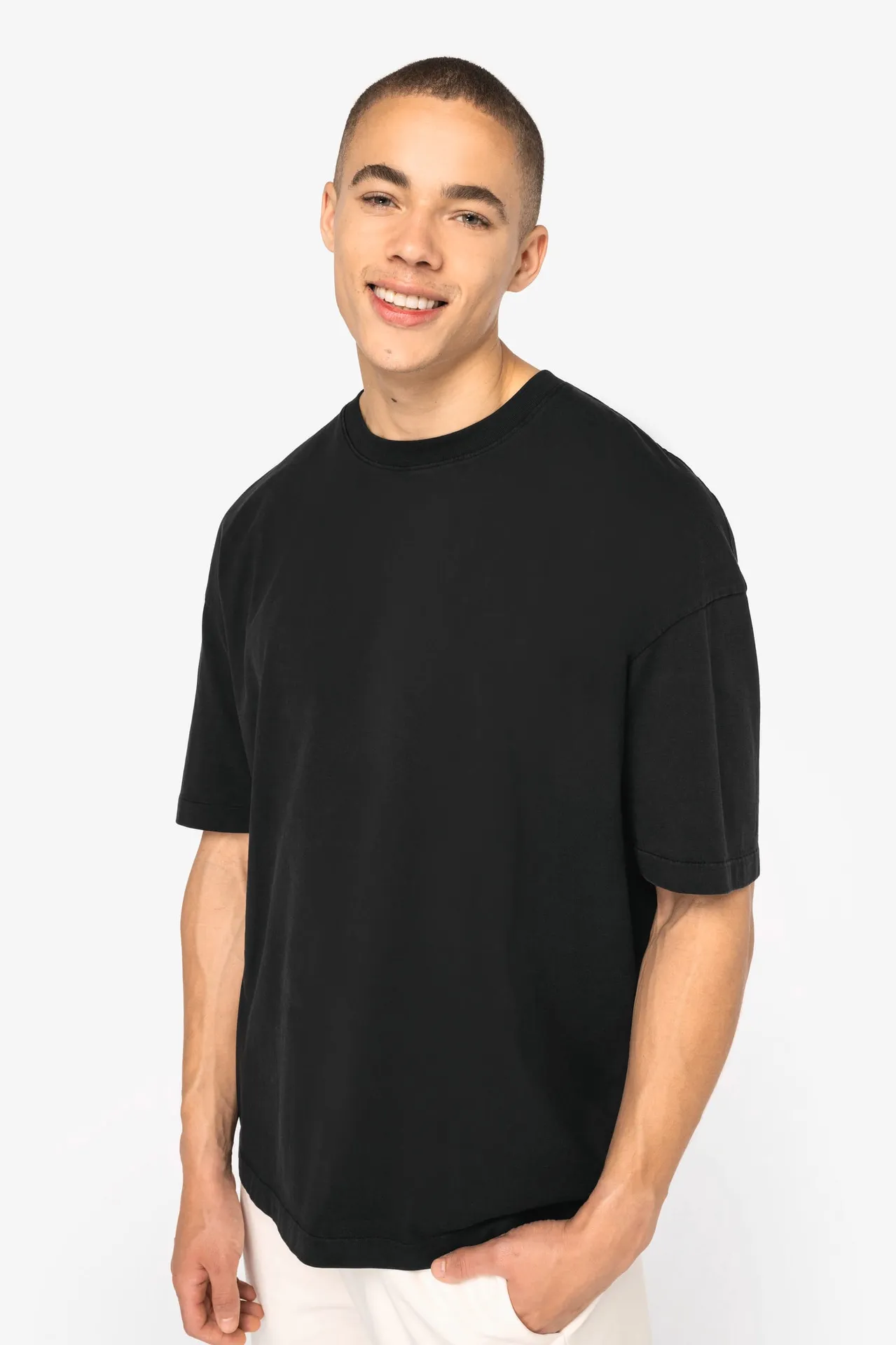 Ausgewaschenes umweltfreundliches Oversize Herren T-Shirt