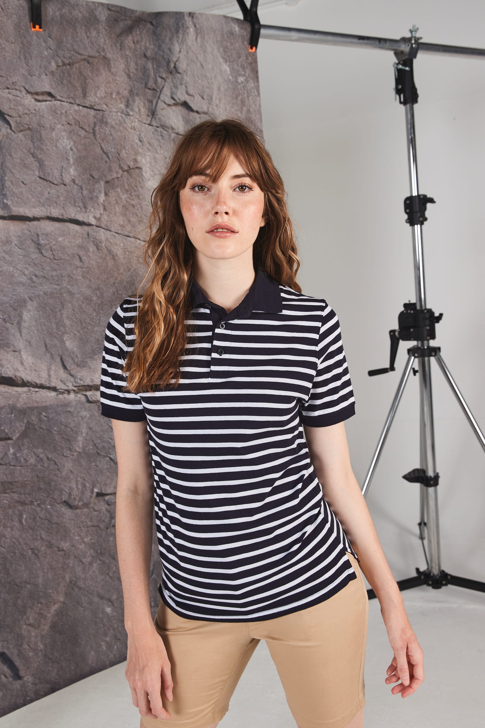 Gestreiftes Jersey-Polohemd