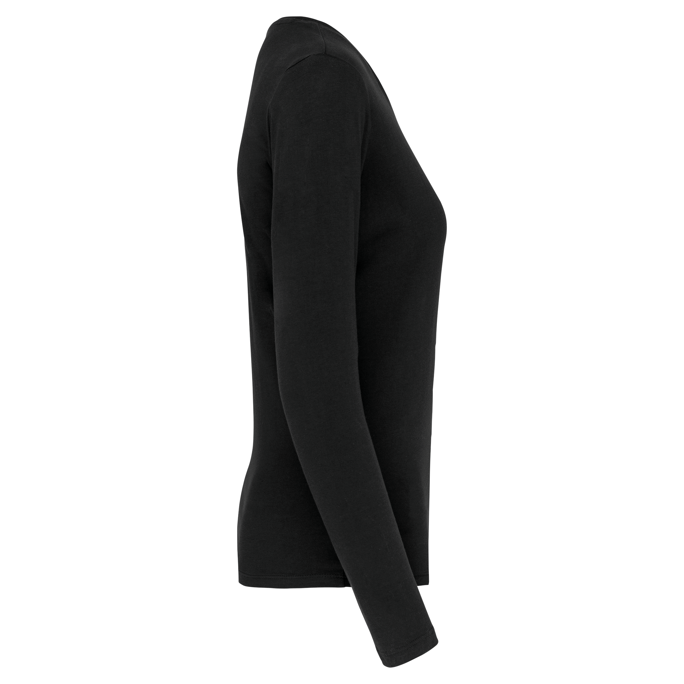 Ladies' long-sleeved crew neck T-shirt