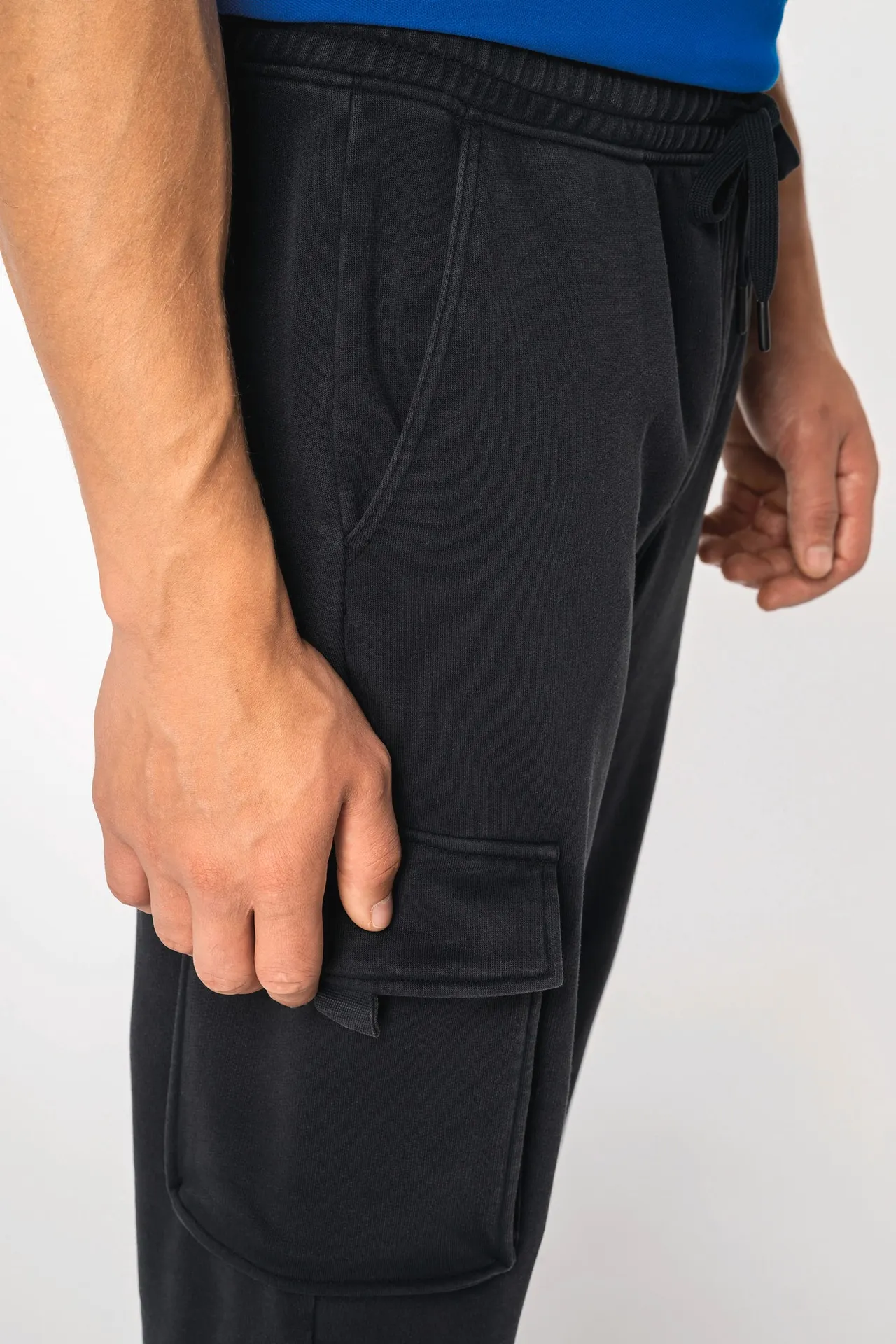 Umweltfreundliche Cargohose aus verwaschenem French Terry für Herren