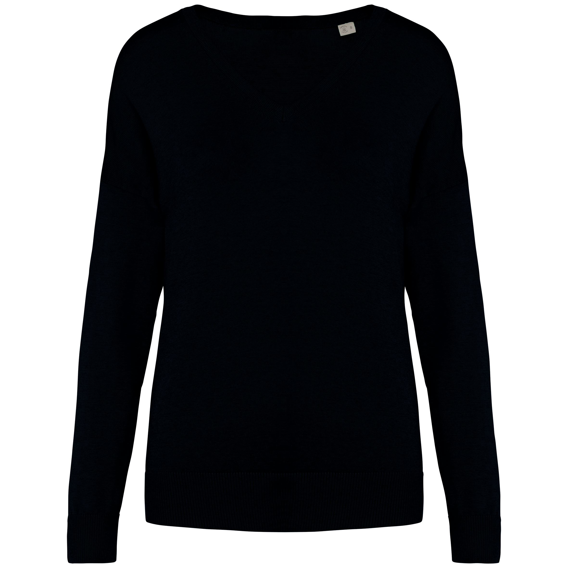 Umweltfreundlicher Damenpullover mit V-Ausschnitt aus Lyocell Umweltfreundlicher Damenpullover mit V-Ausschnitt aus Lyocell