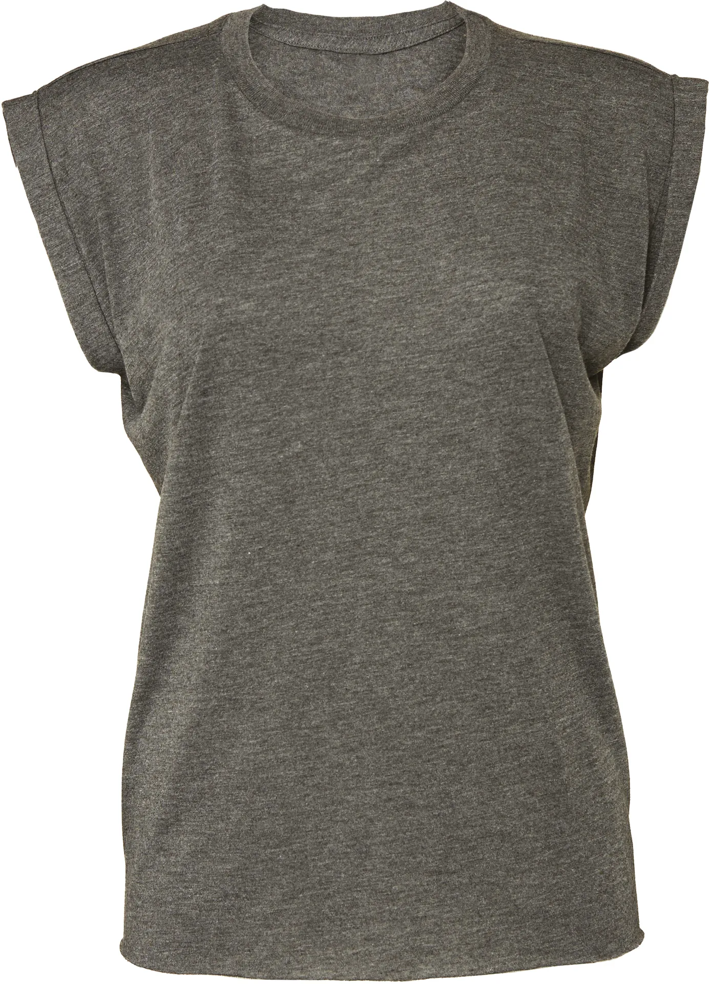 Ladies' flowy rolled-cuff T-shirt
