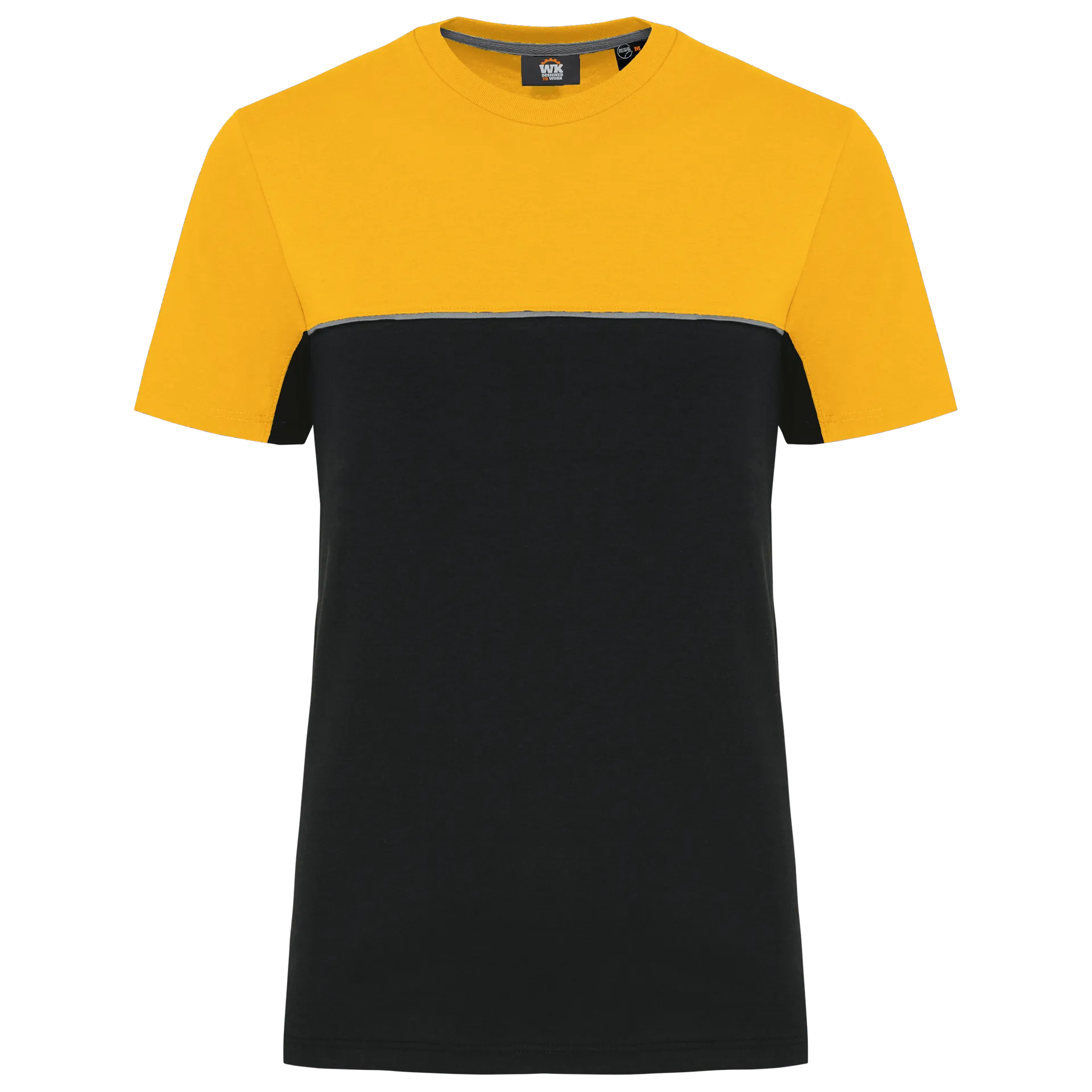 Zweifarbiges umweltfreundliches Unisex-T-Shirt mit kurzen Ärmeln