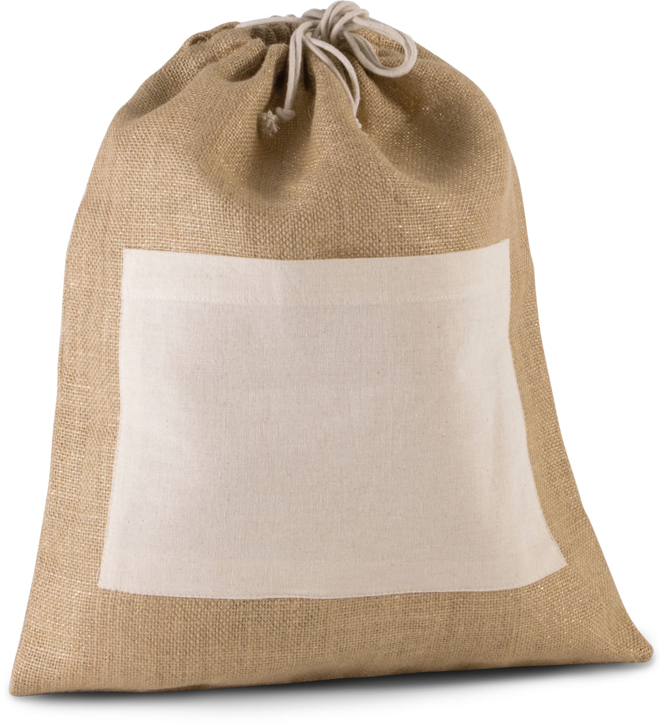 Tasche aus Jutestoff mit Kordel