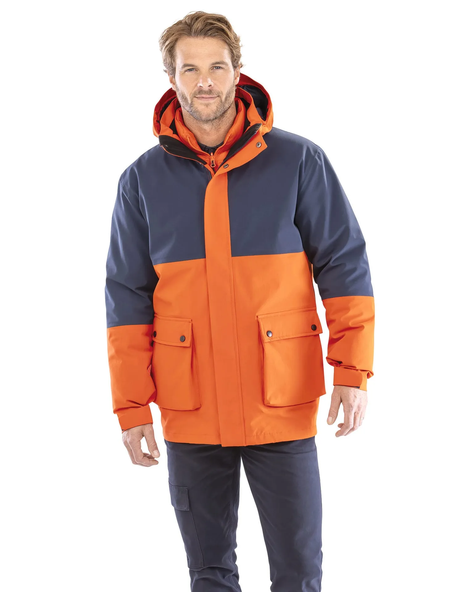 Ripstop-Steppjacke 3-in-1 aus Recyclingmaterial
