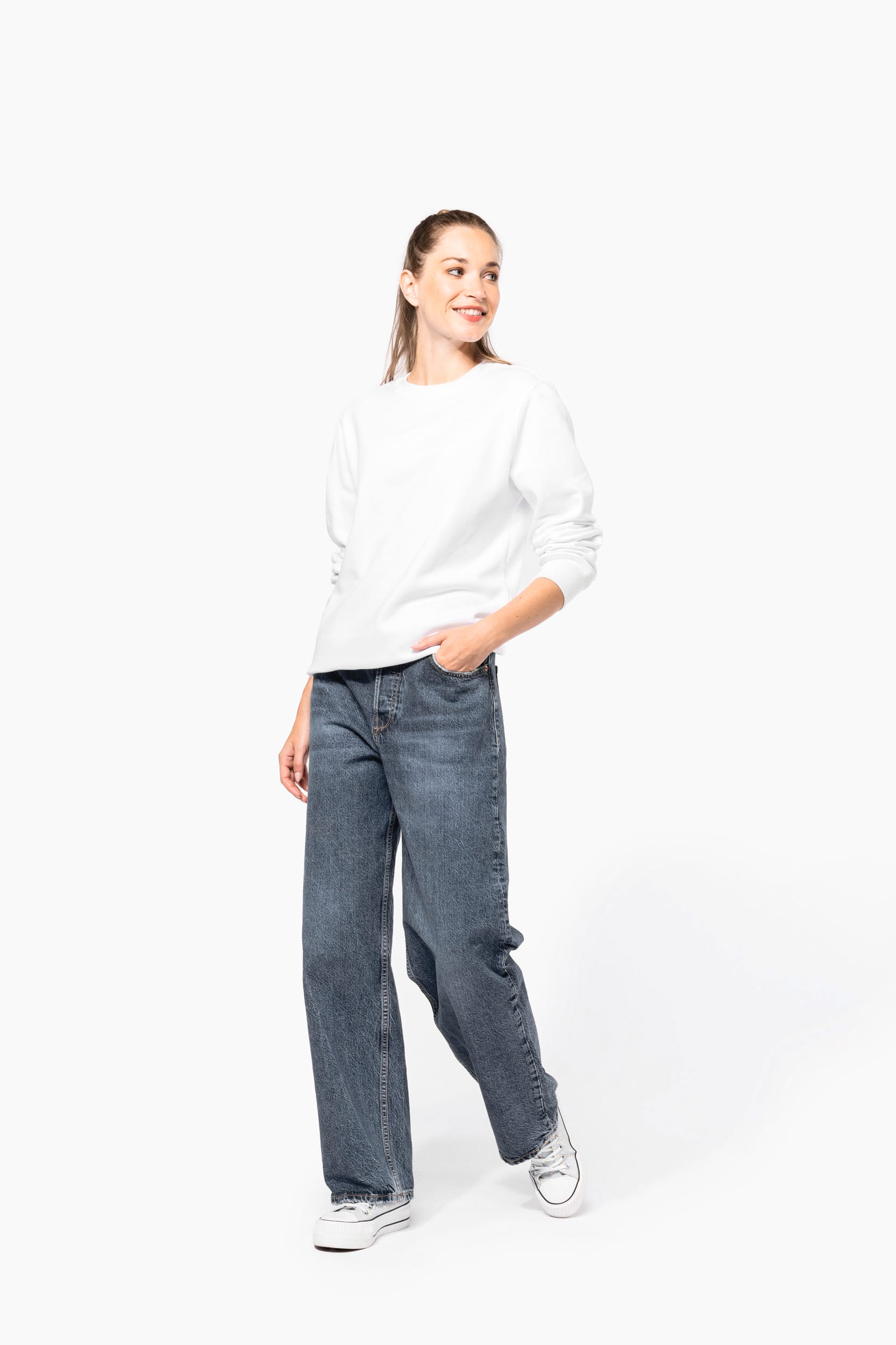 Unisex-Sweatshirt mit Rundhalsausschnitt 80/20