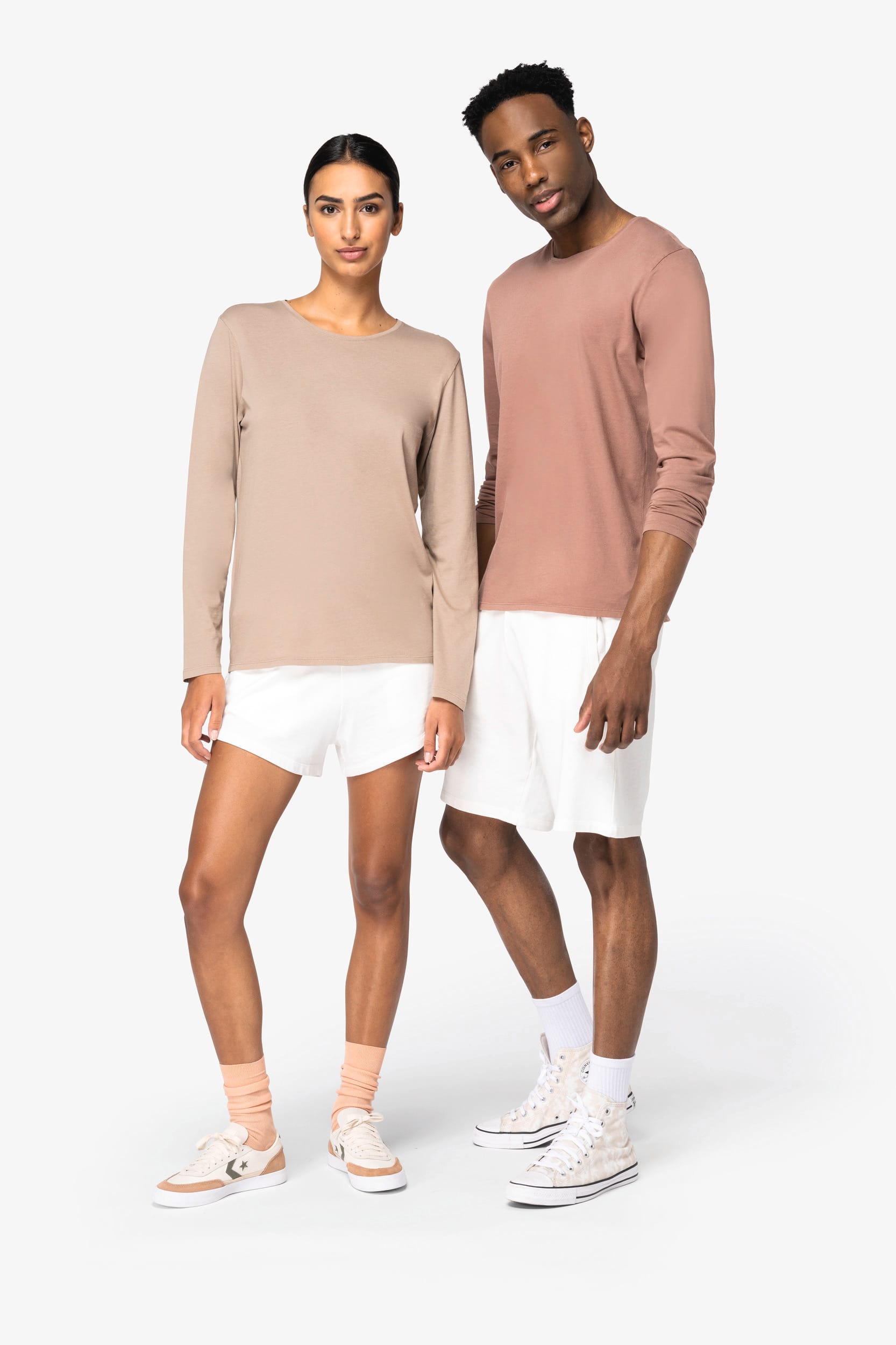 Umweltfreundliches ausgewaschenes Unisex T-Shirt mit langen Ärmeln