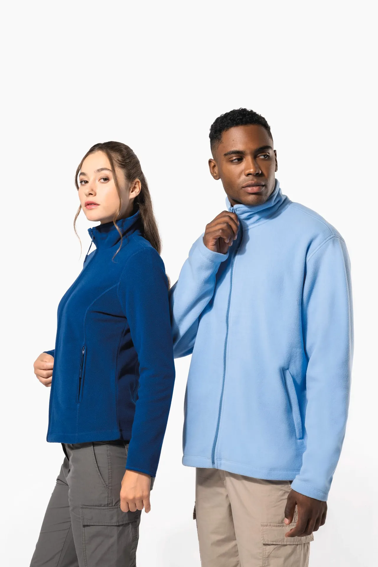 Mikrofleece-Jacke mit Reißverschluss für Damen